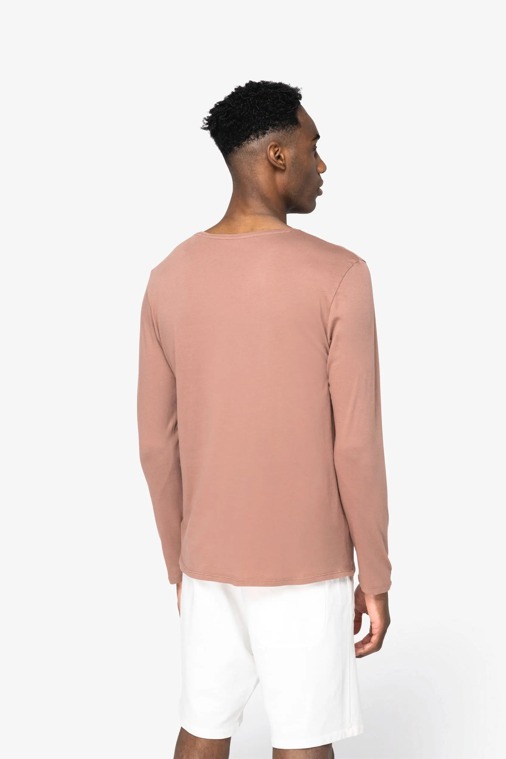 Camiseta ecorresponsable efecto lavado de manga larga unisex