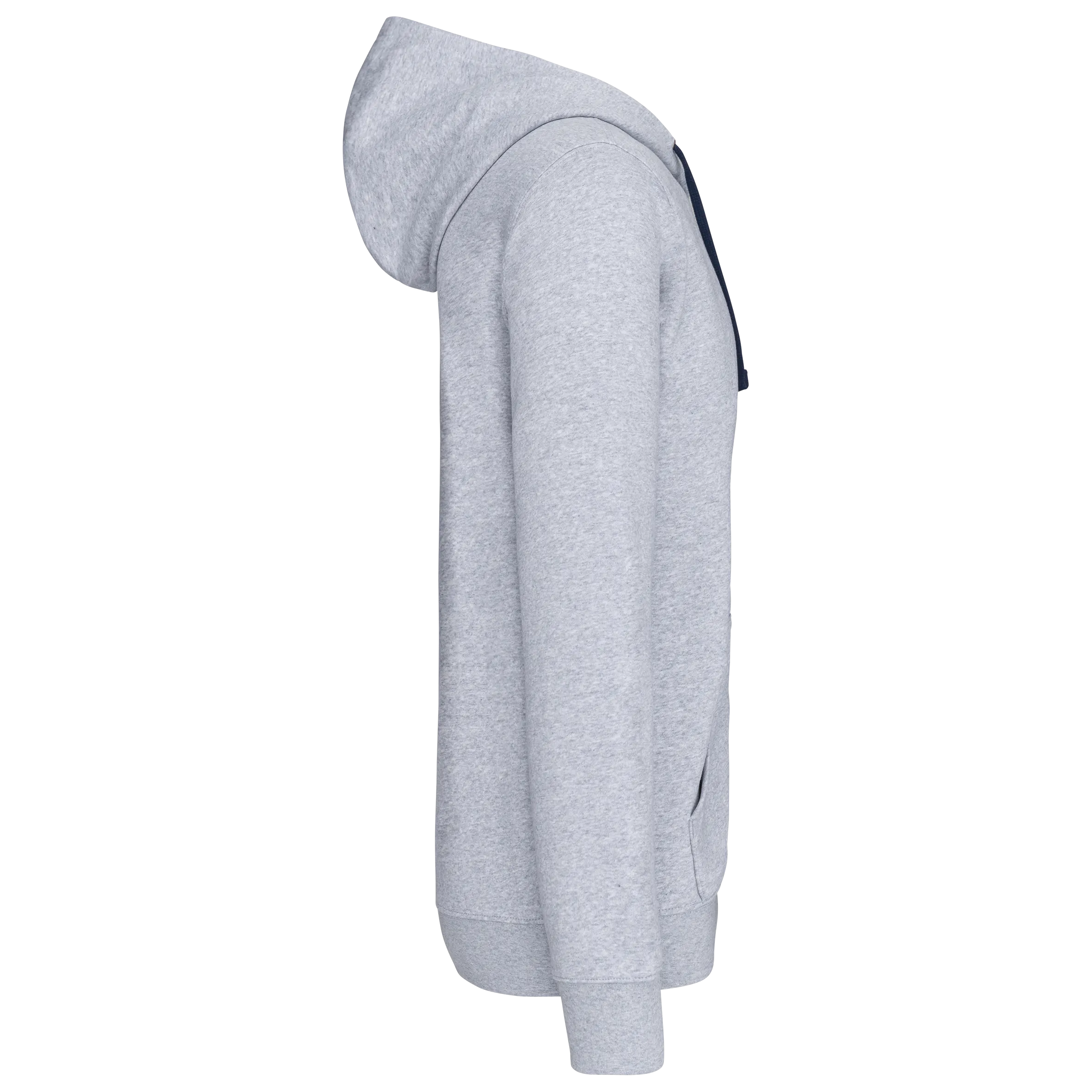 Sudadera capucha y cremallera contrastada
