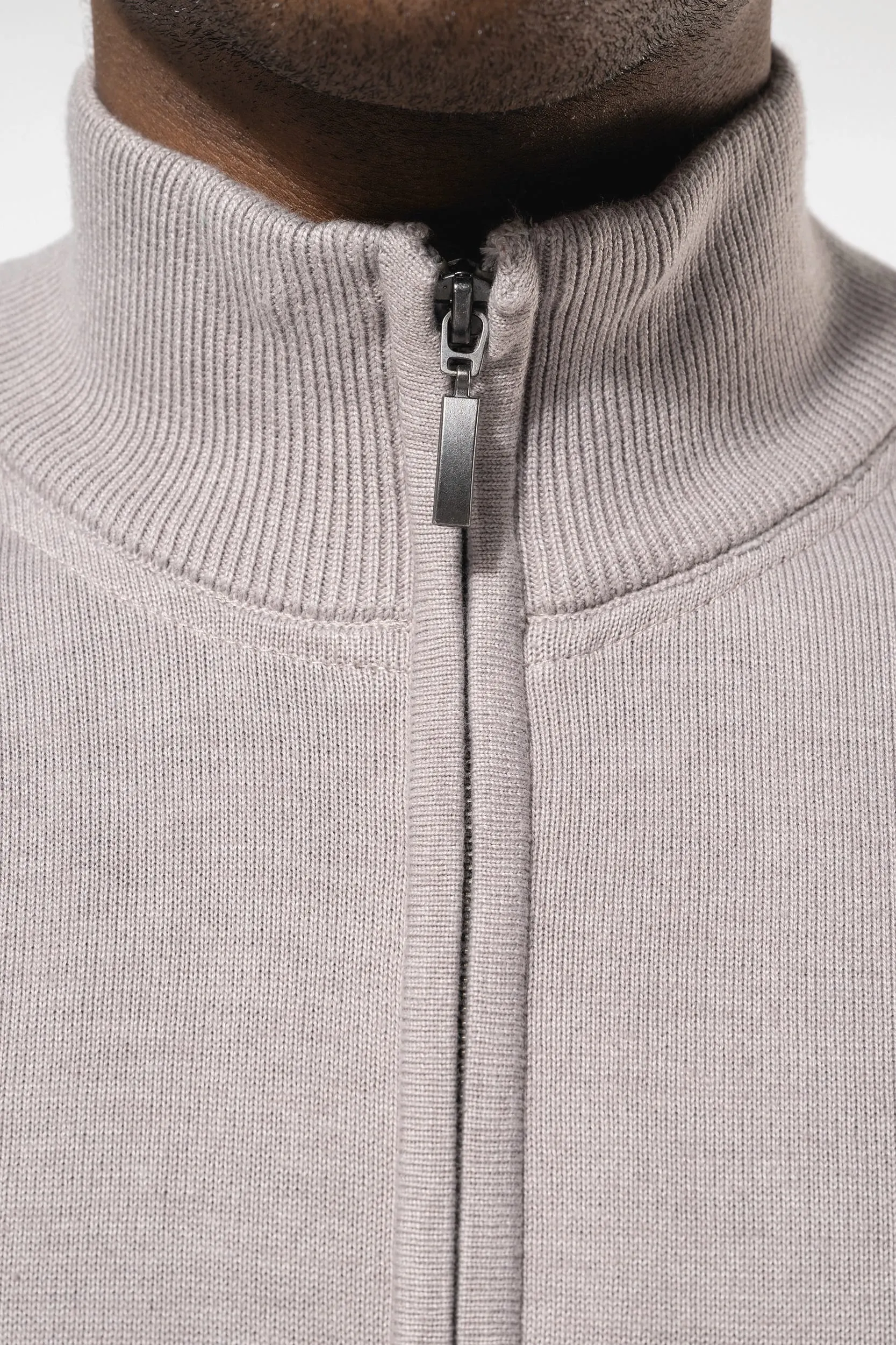 Chaqueta de punto con cremallera hombre