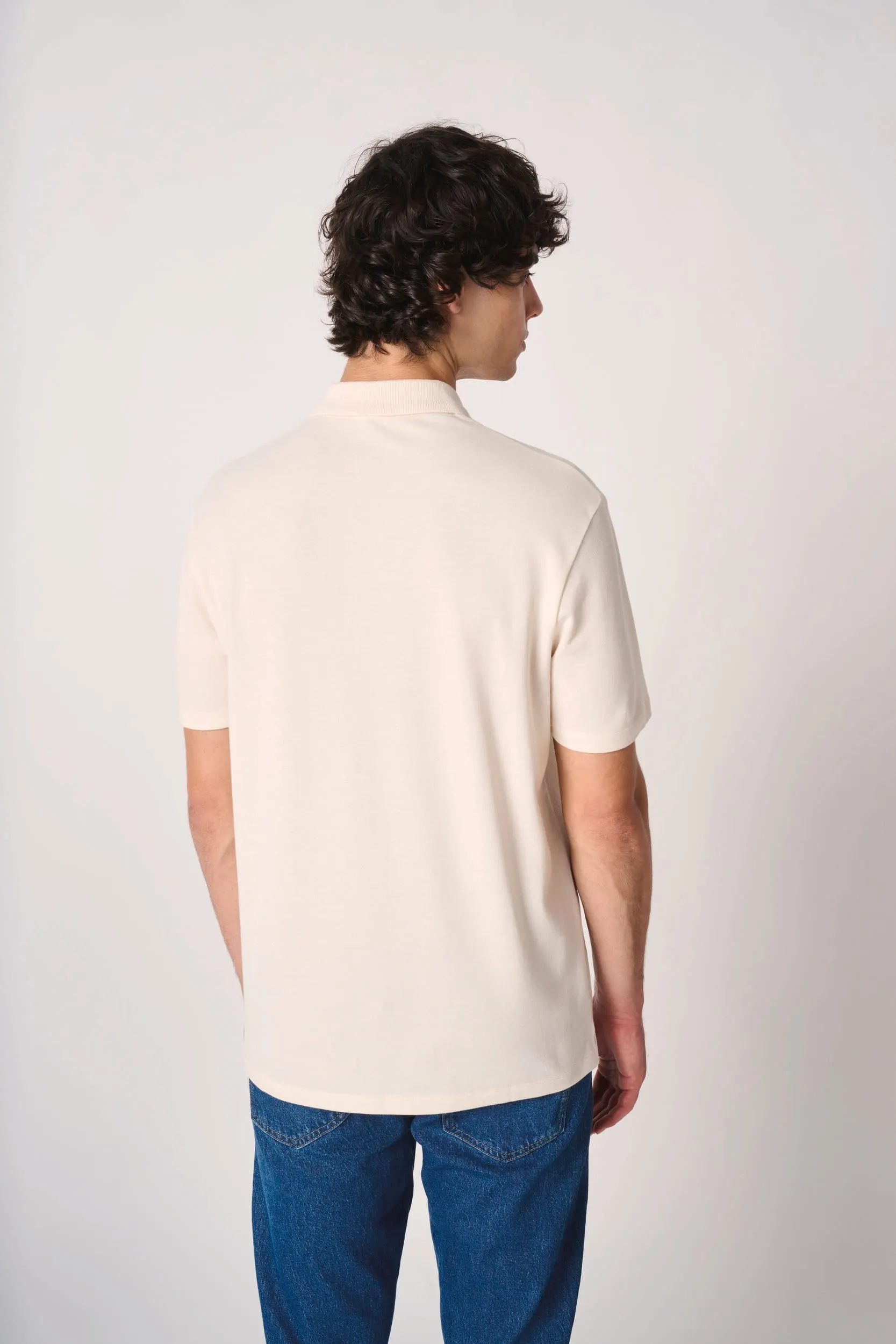 Polo punto piqué hombre