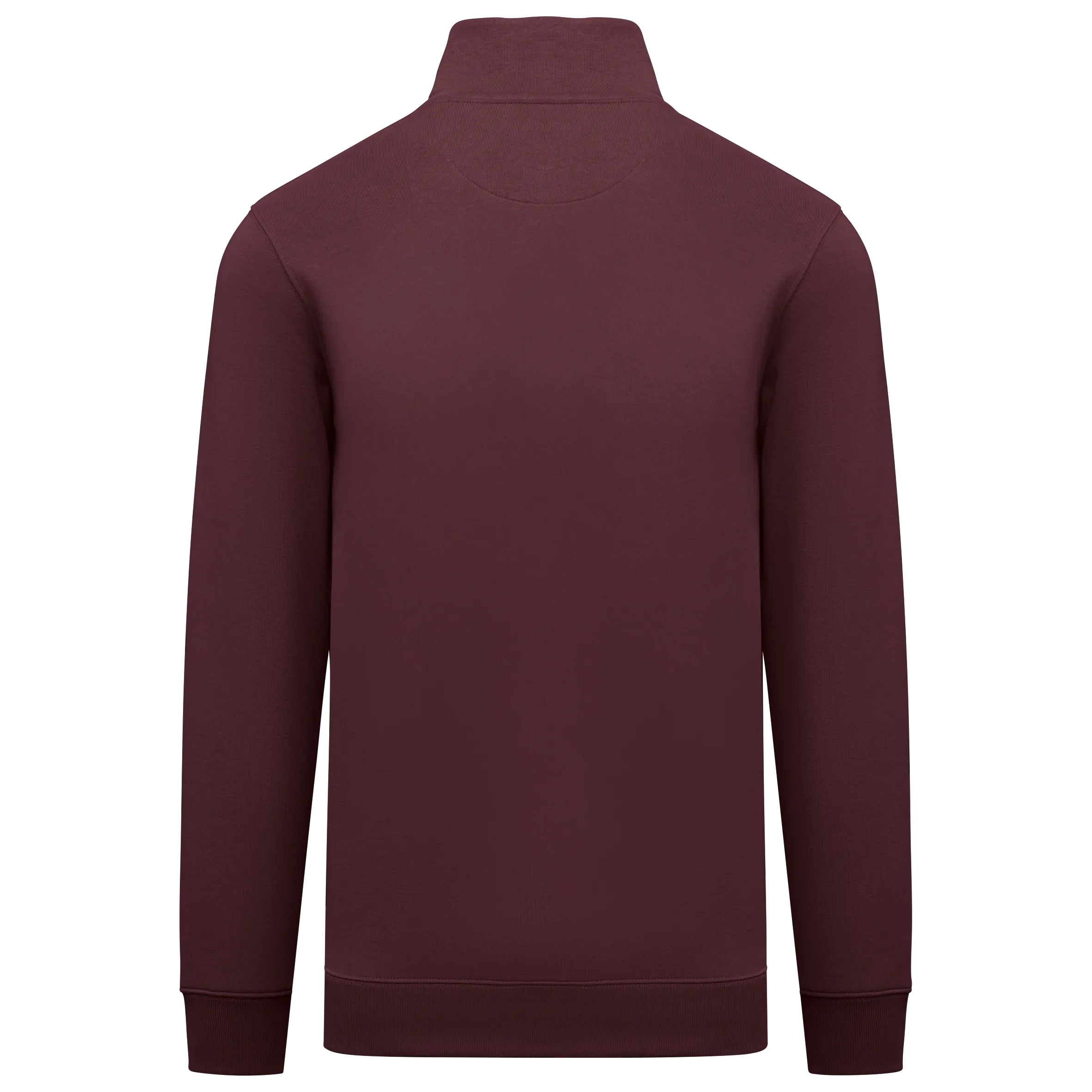 Sudadera ecorresponsable de cuello alto con cremallera hombre