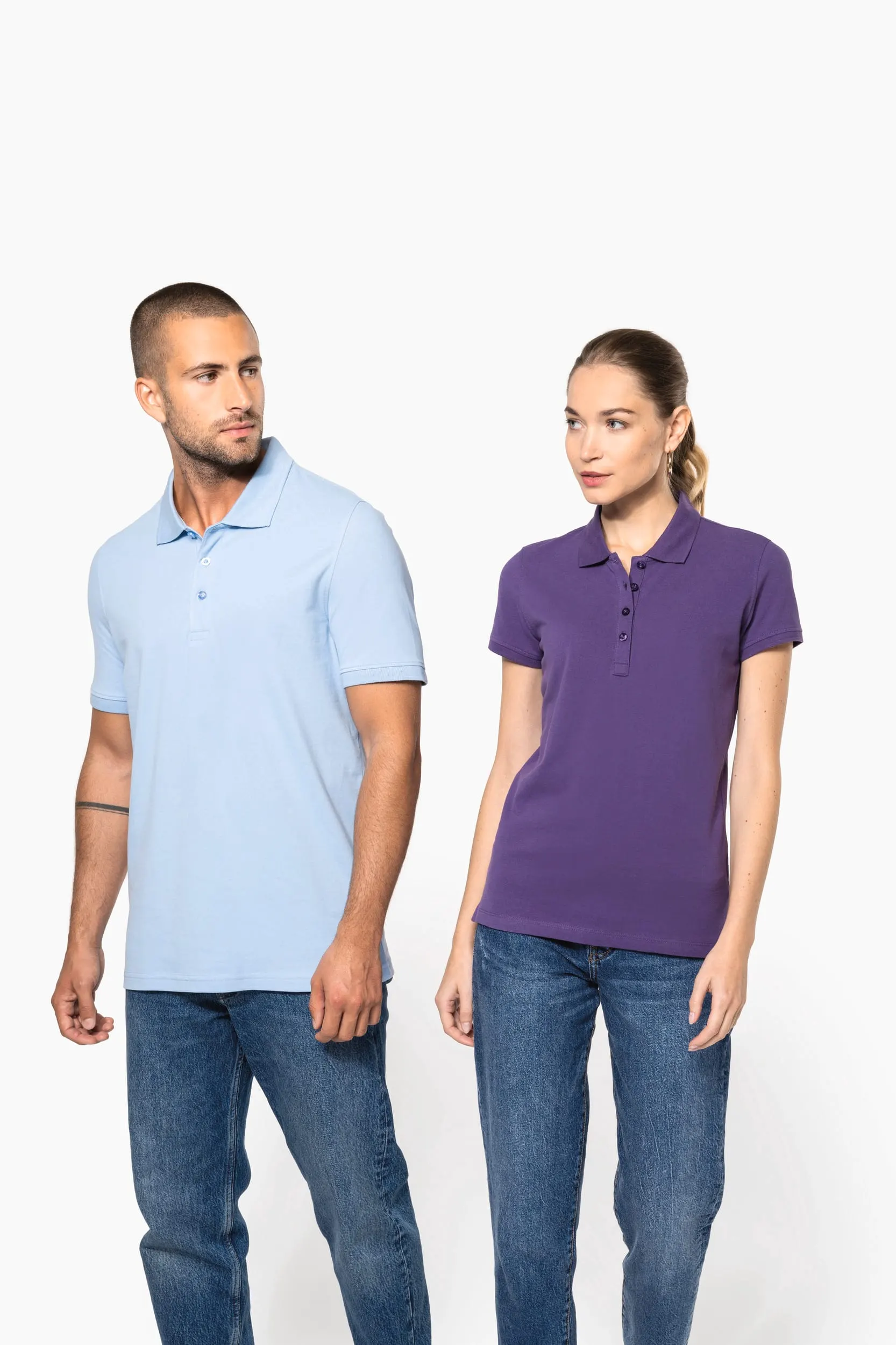 Polo piqué manga corta de mujer