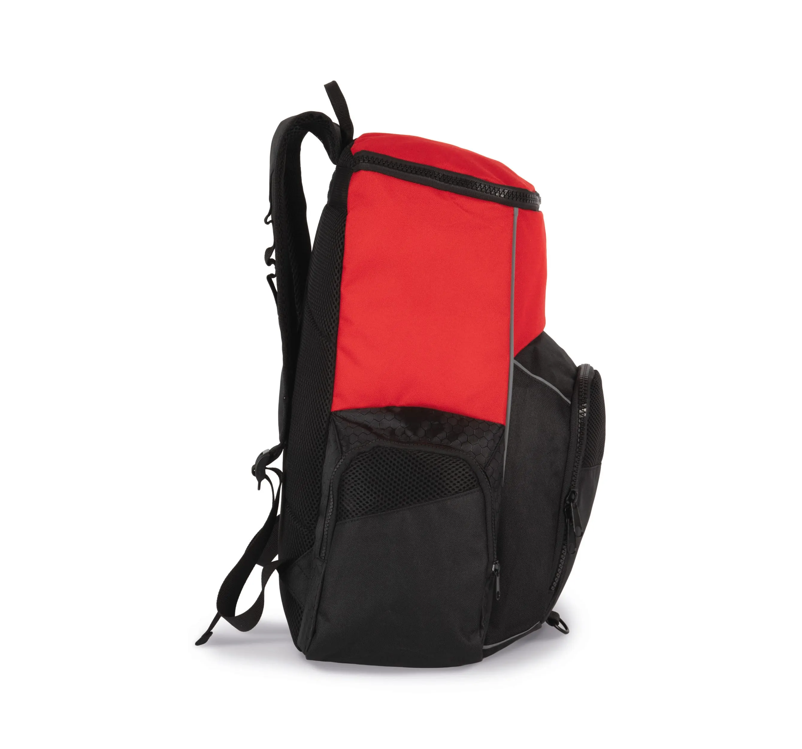 Mochila de deporte con portaobjetos confeccionada en material reciclado