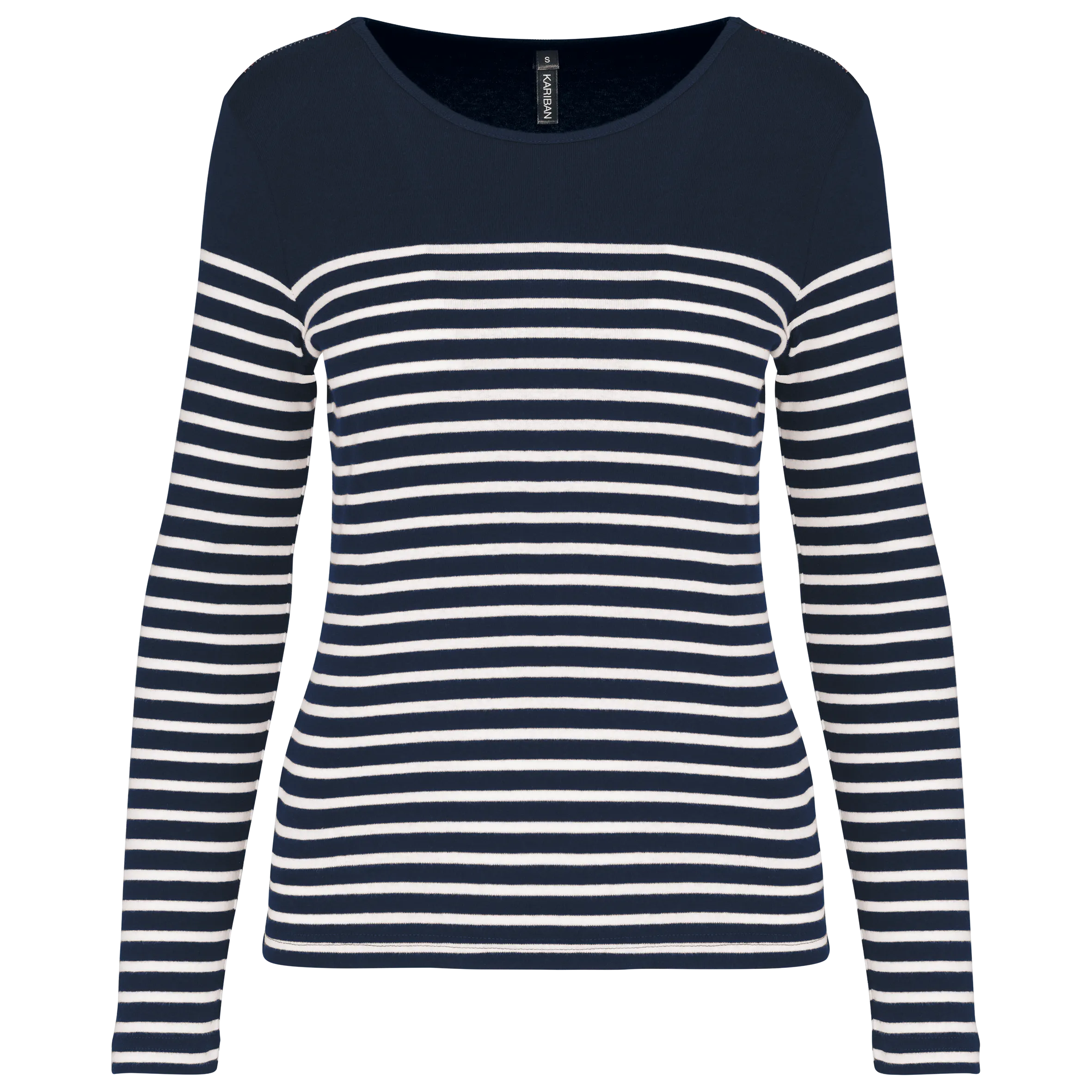 Camiseta marinera de manga larga de mujer