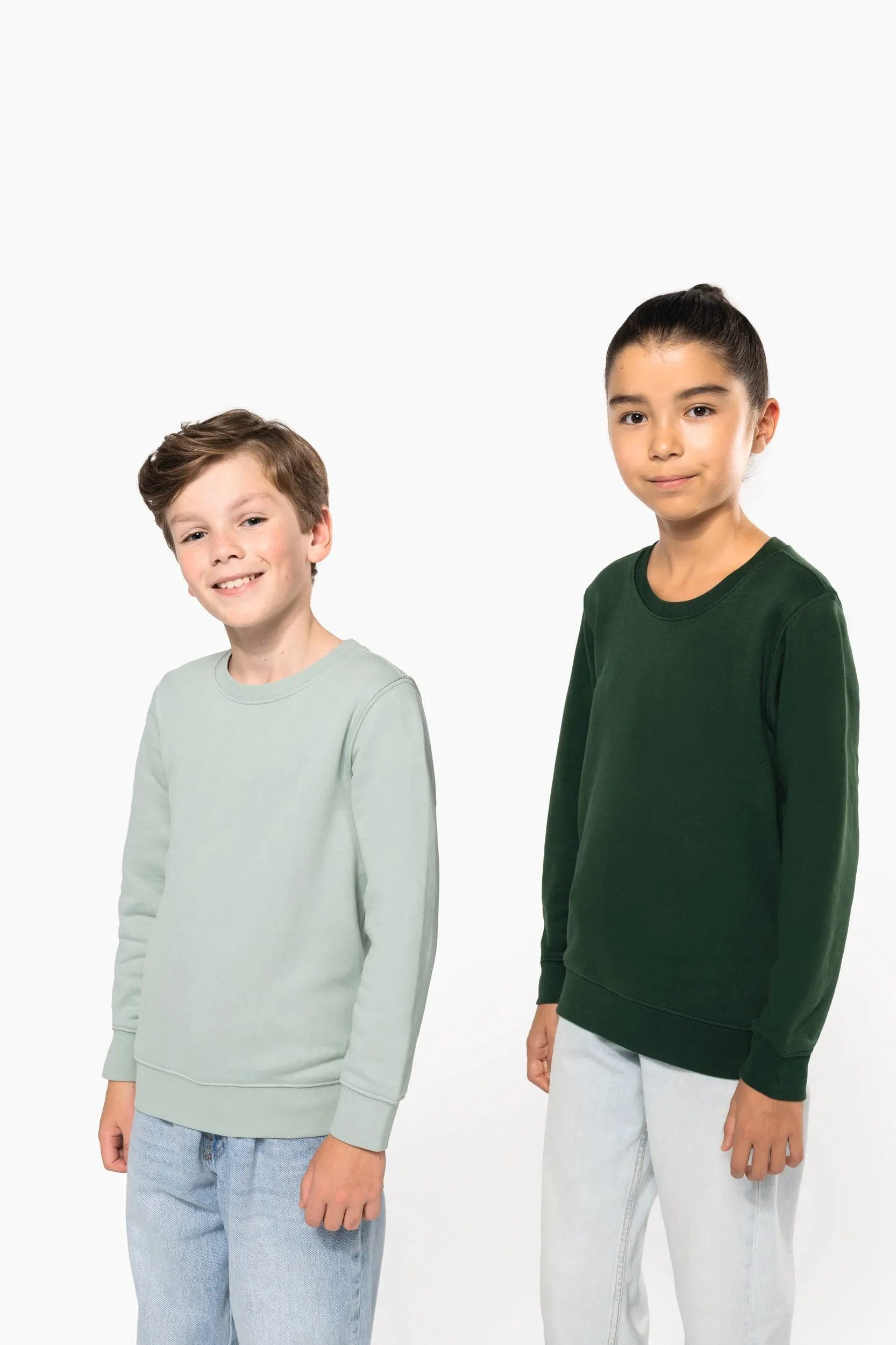 Sudadera cuello redondo ecorresponsable niños