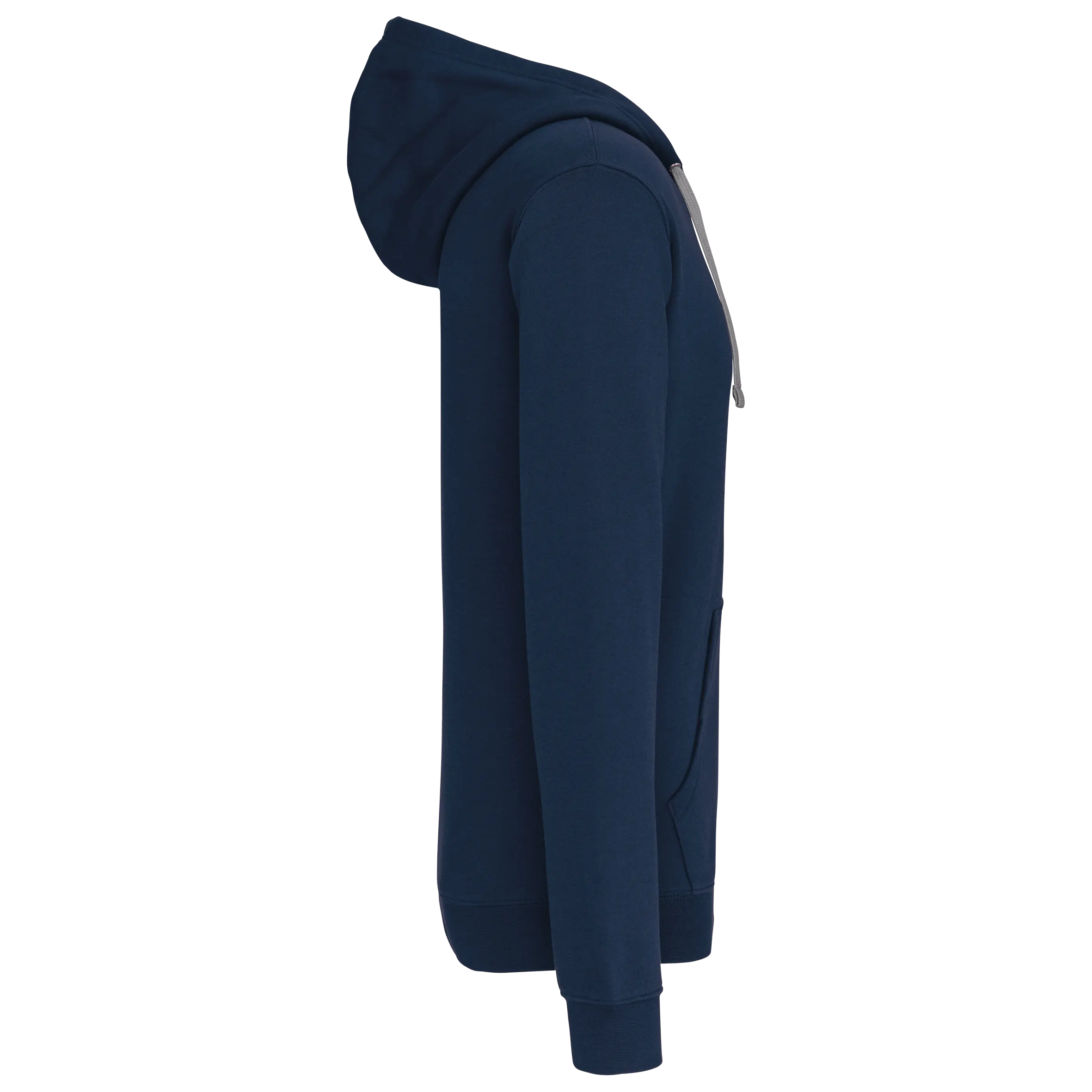 Sudadera capucha y cremallera contrastada