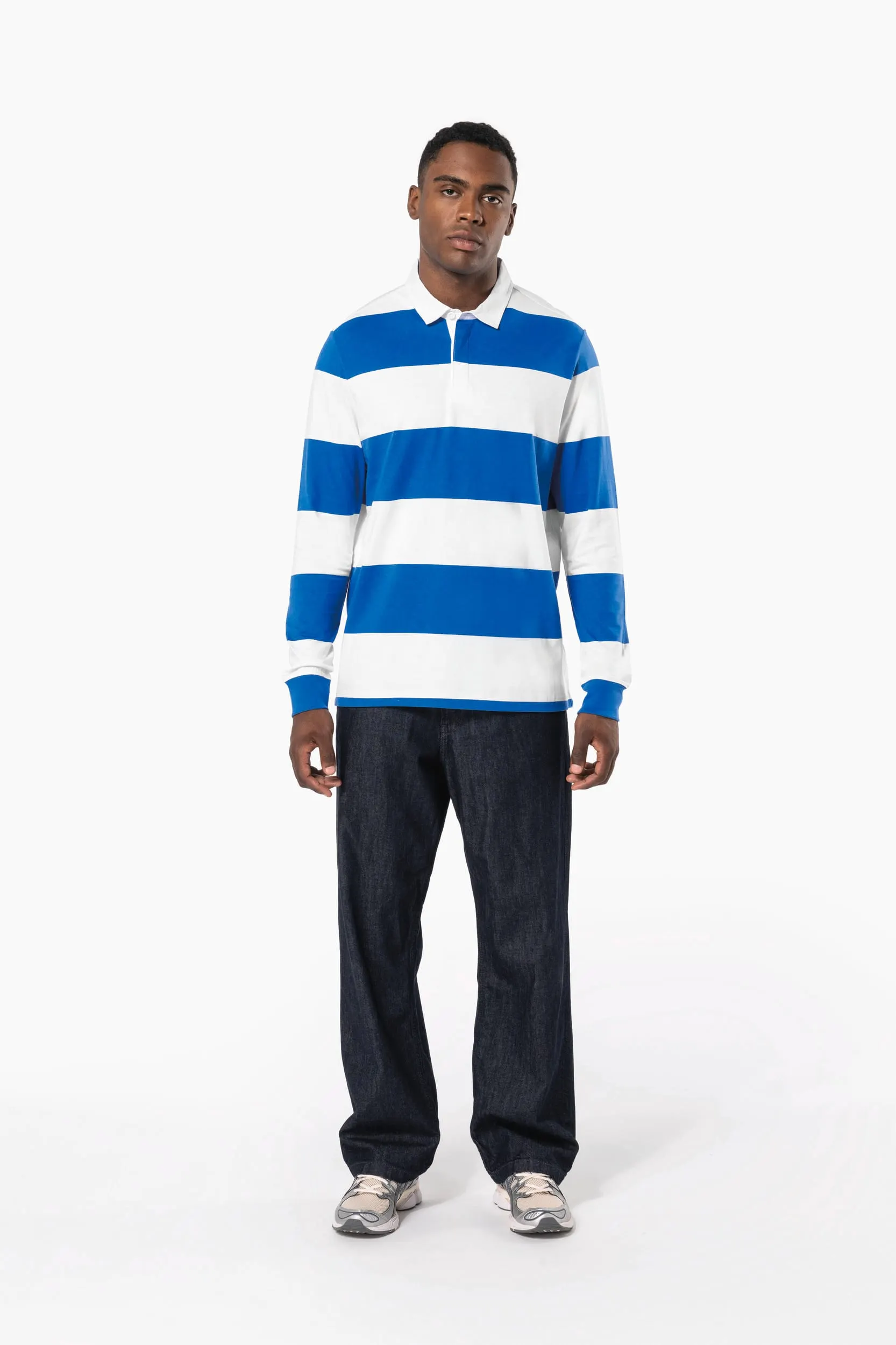 Polo a rayas manga larga unisex