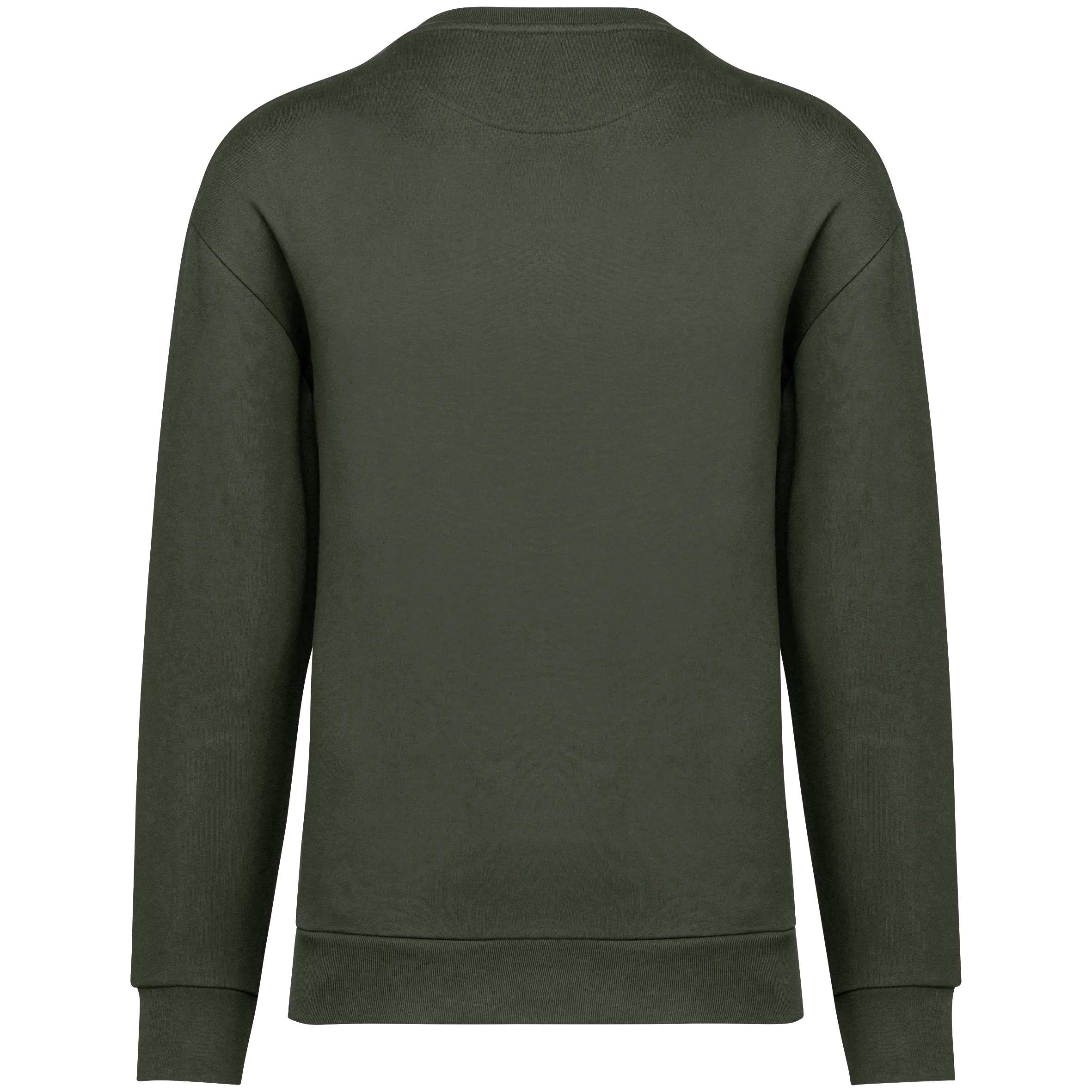 Sudadera ecorresponsable cuello redondo y hombros caídos felpa perchada unisex