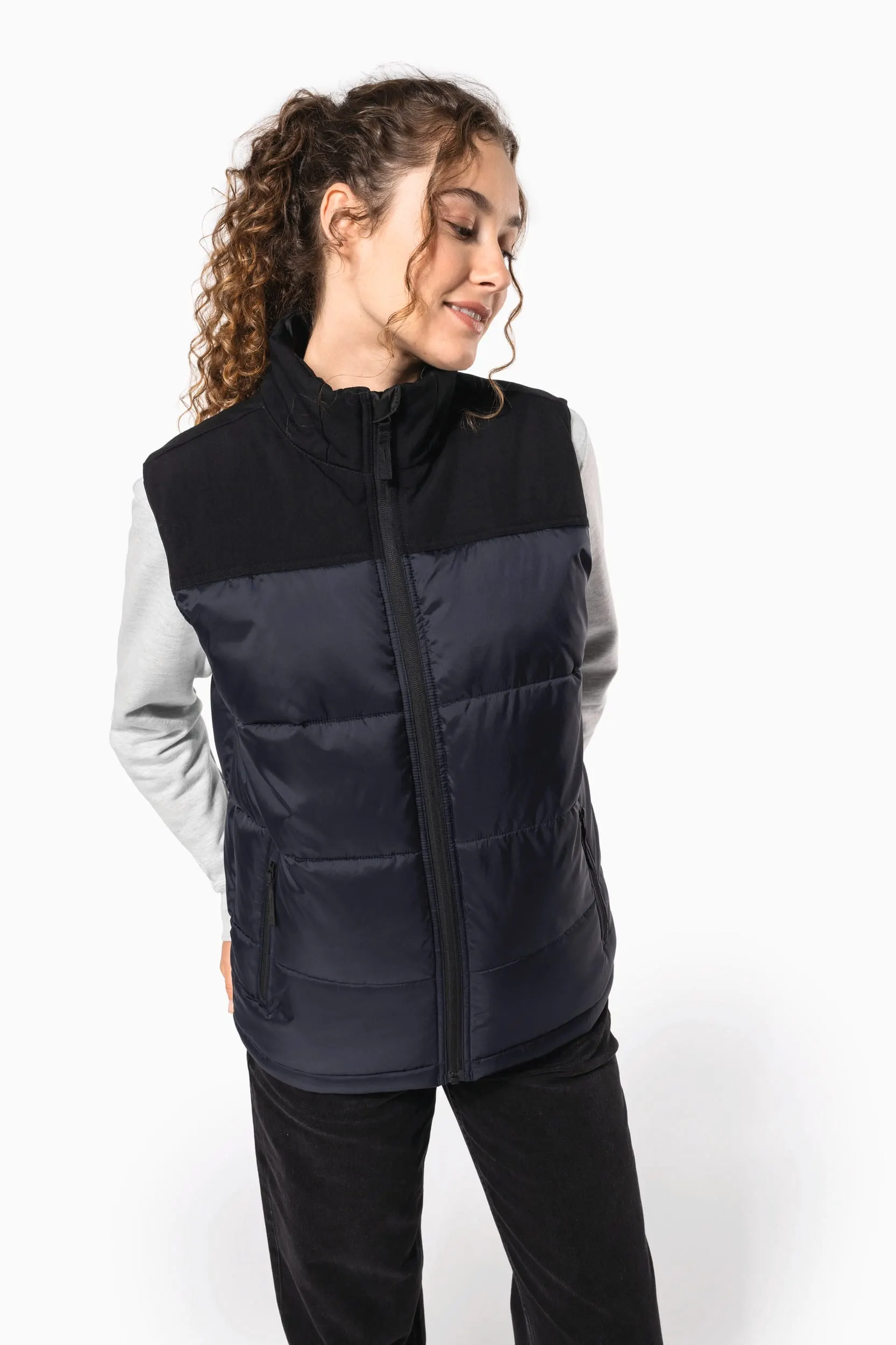 Chaleco acolchado bicolor unisex