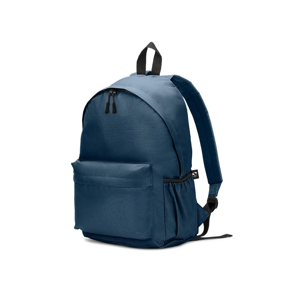ROSARIO. Mochila clásica con un diseño atemporal en poliéster reciclado 600D