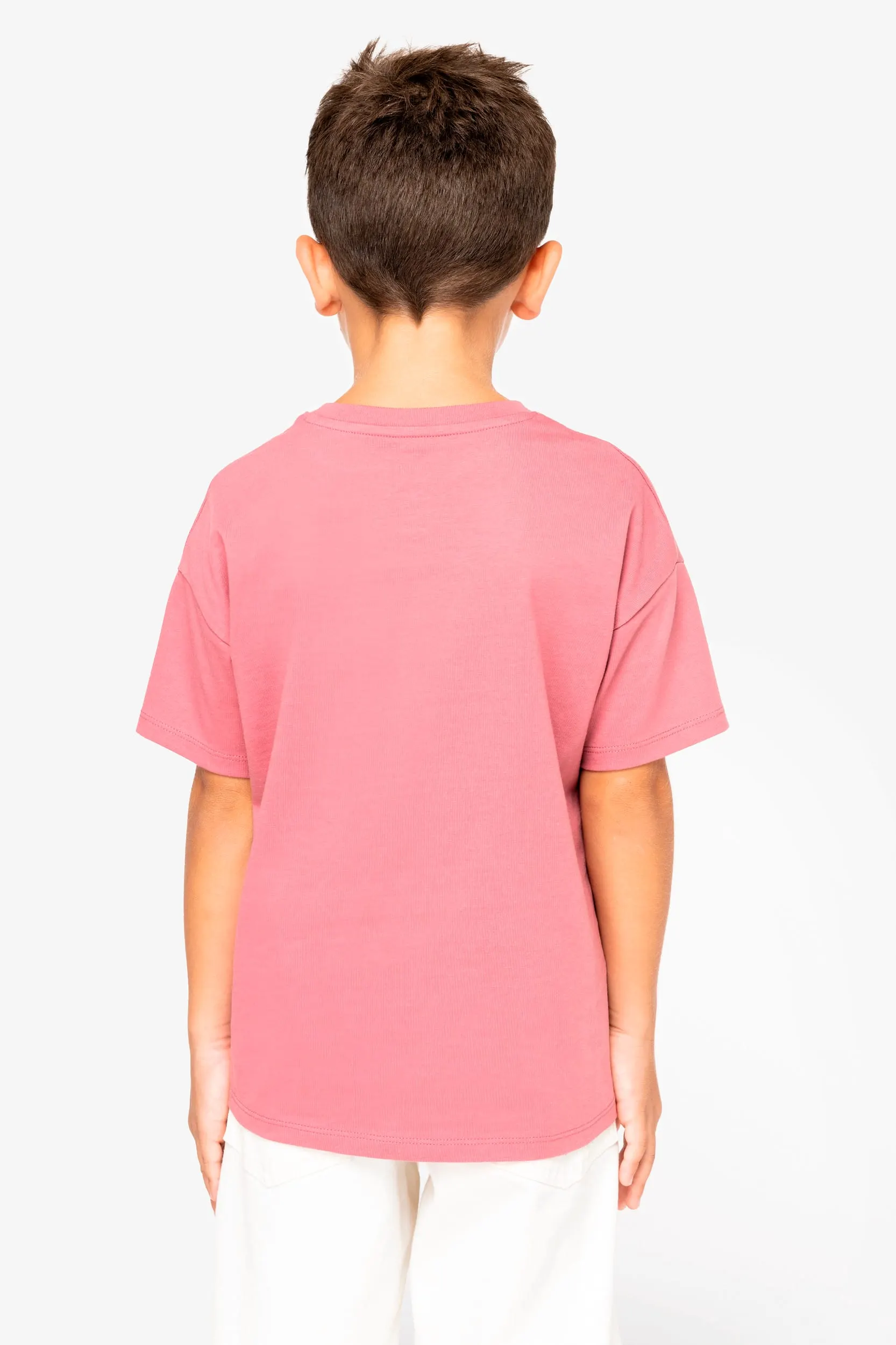 Camiseta ecorresponsable de hombros caídos infantil