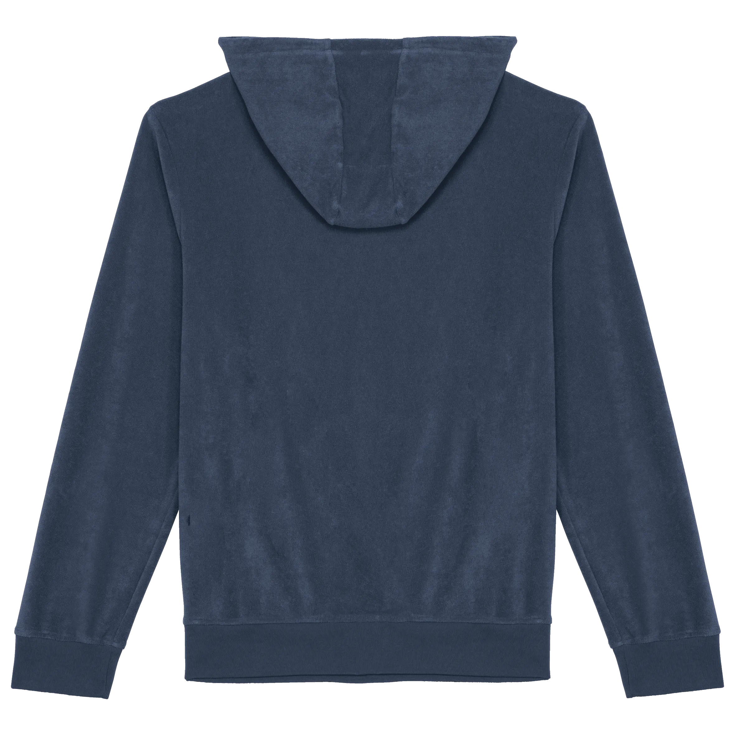 Sudadera ecorresponsable de rizo con capucha y cremallera hombre