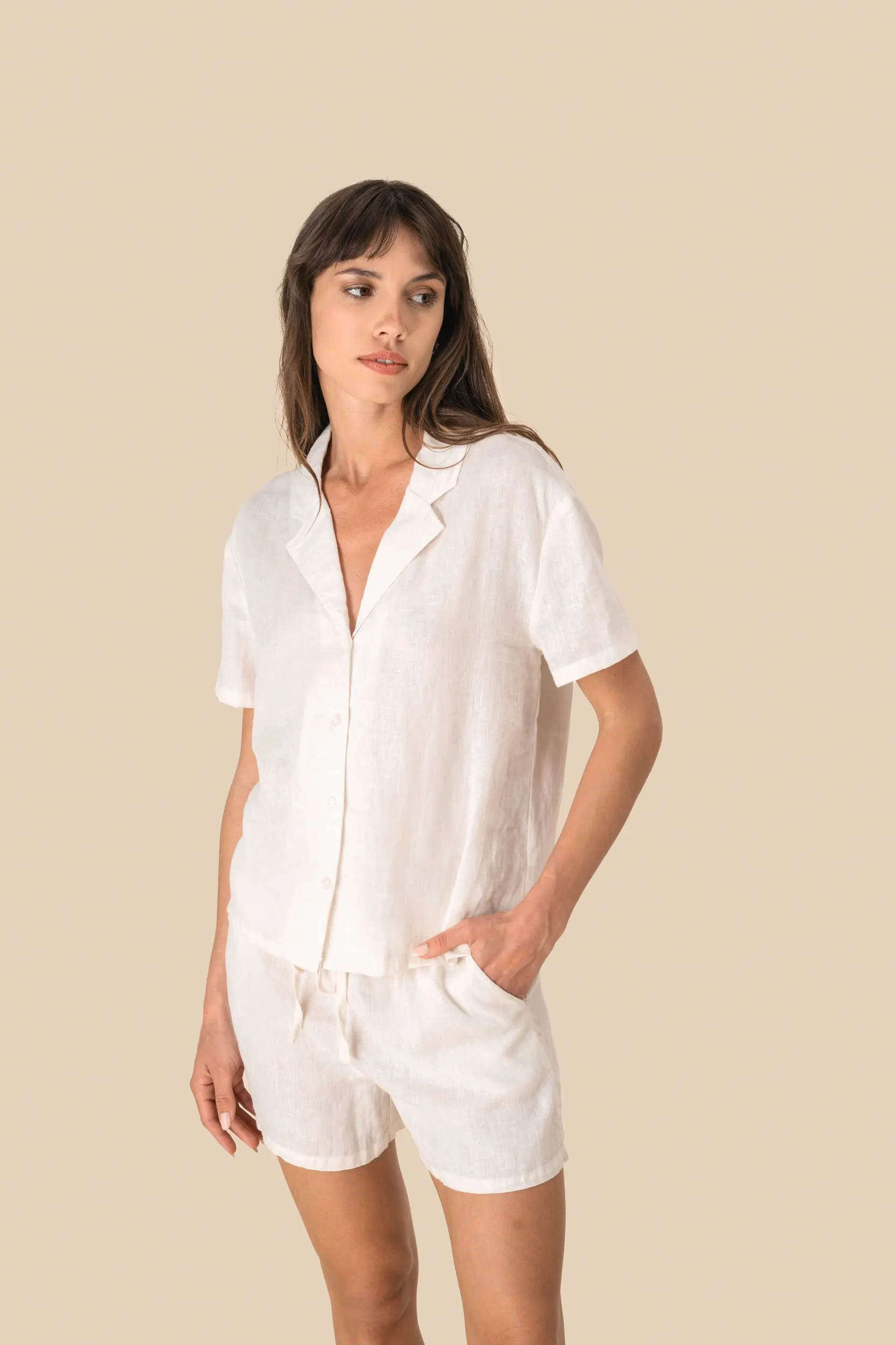 Short de lino mujer
