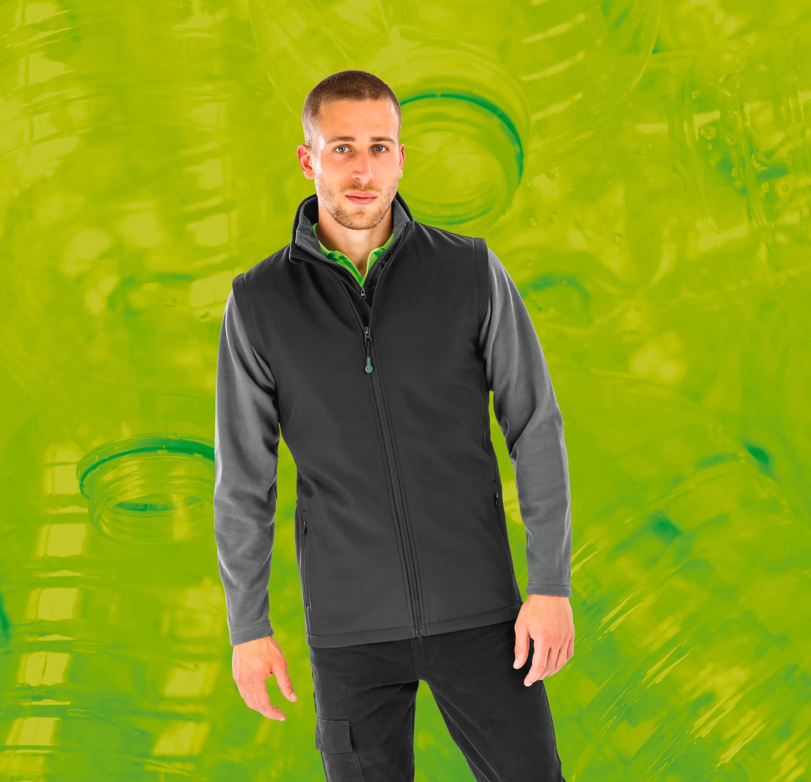 Chaleco softshell reciclado hombre<br/>