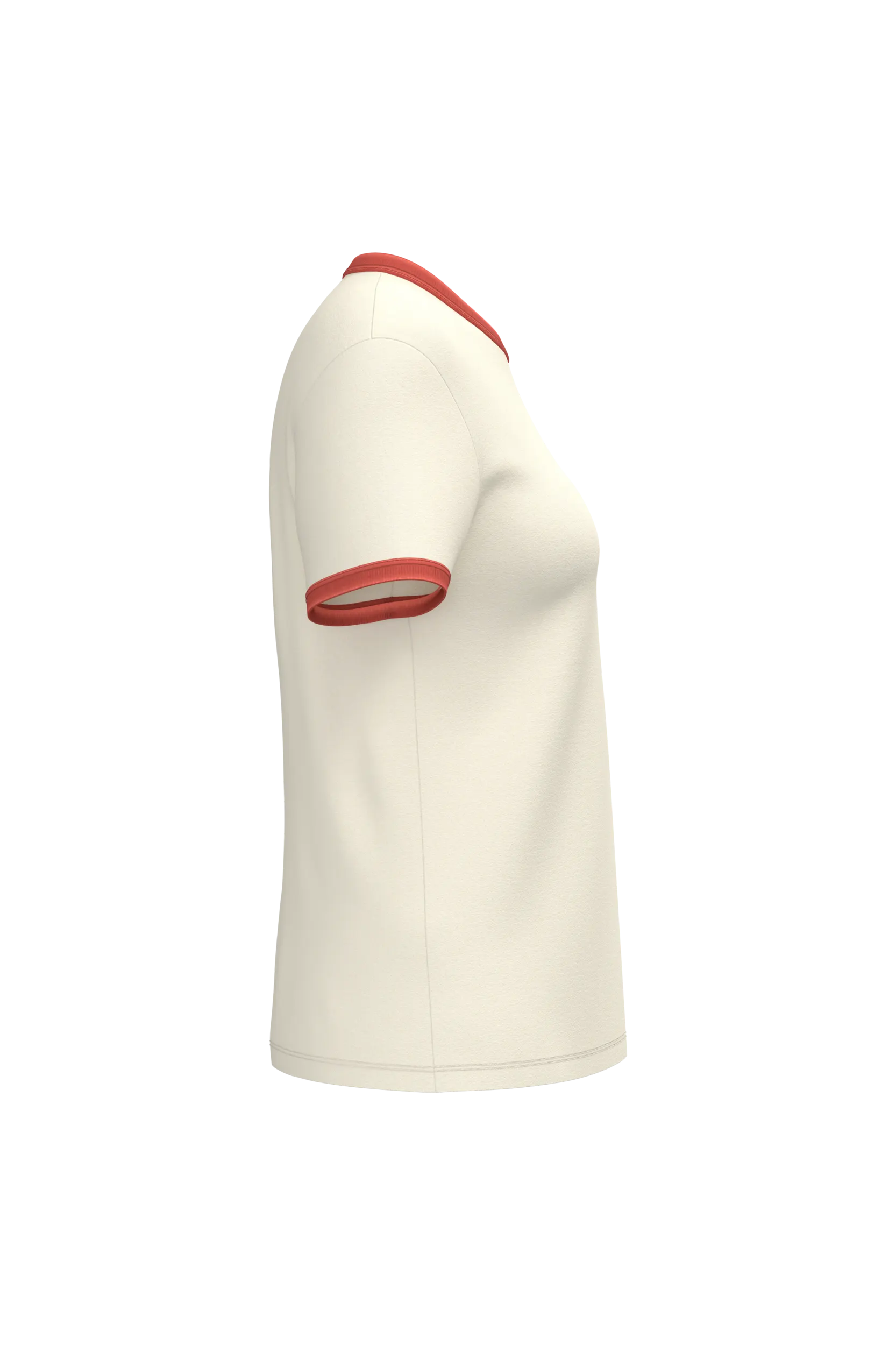 Camiseta ringer ecorresponsable con ribetes contrastados efecto lavado mujer