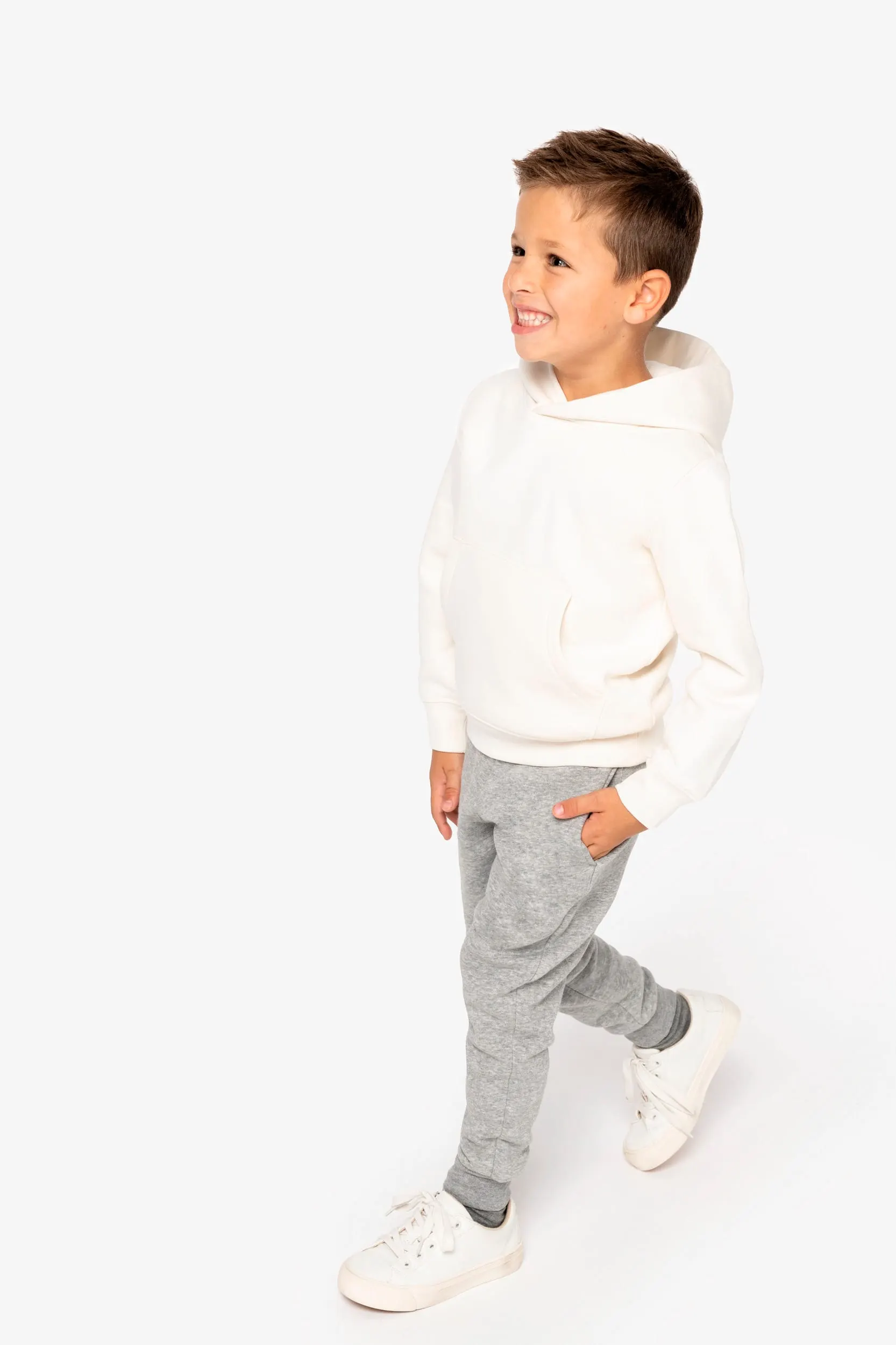 Sudadera  ecorresponsable con capucha infantil