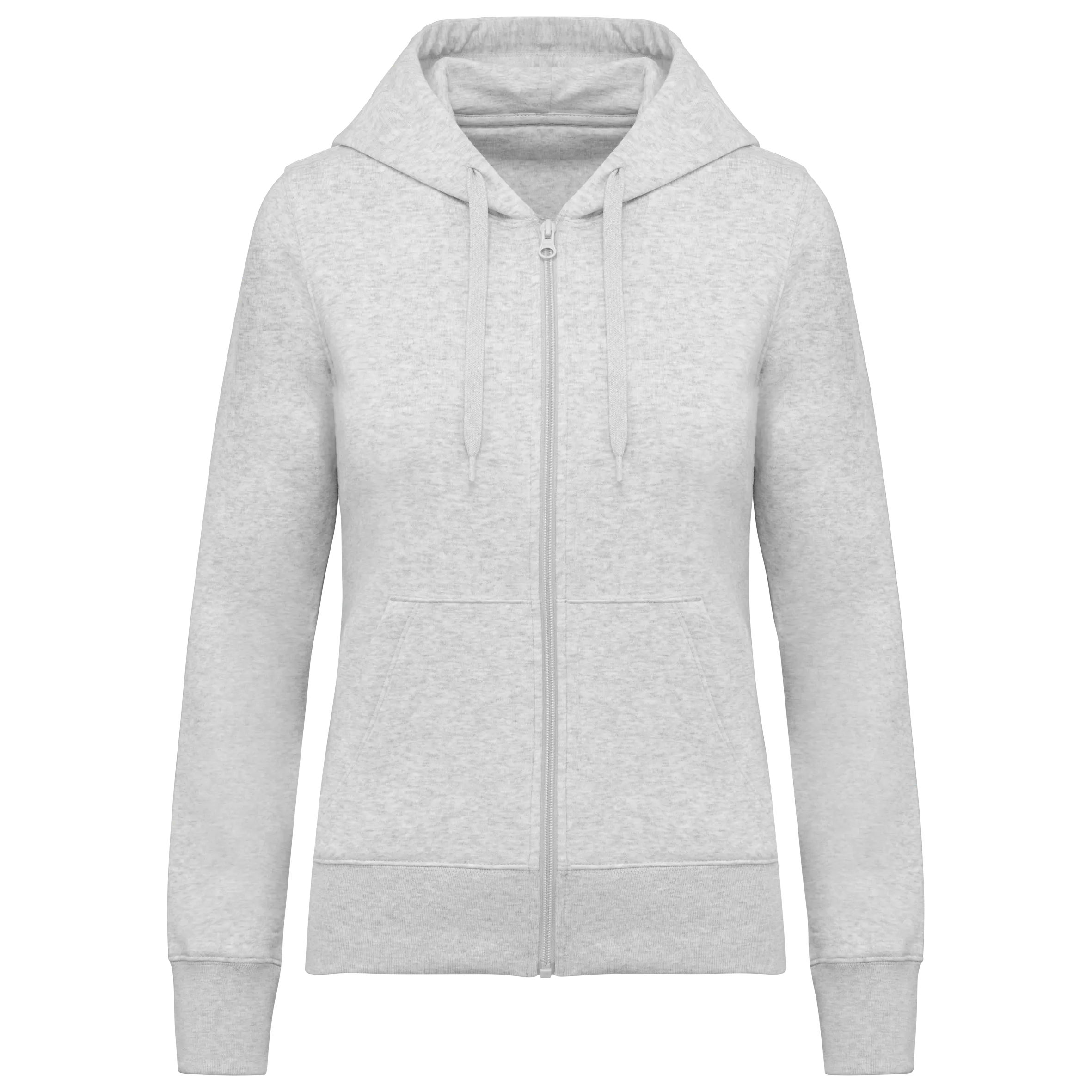 Sudadera con capucha y cremallera ecorresponsable mujer