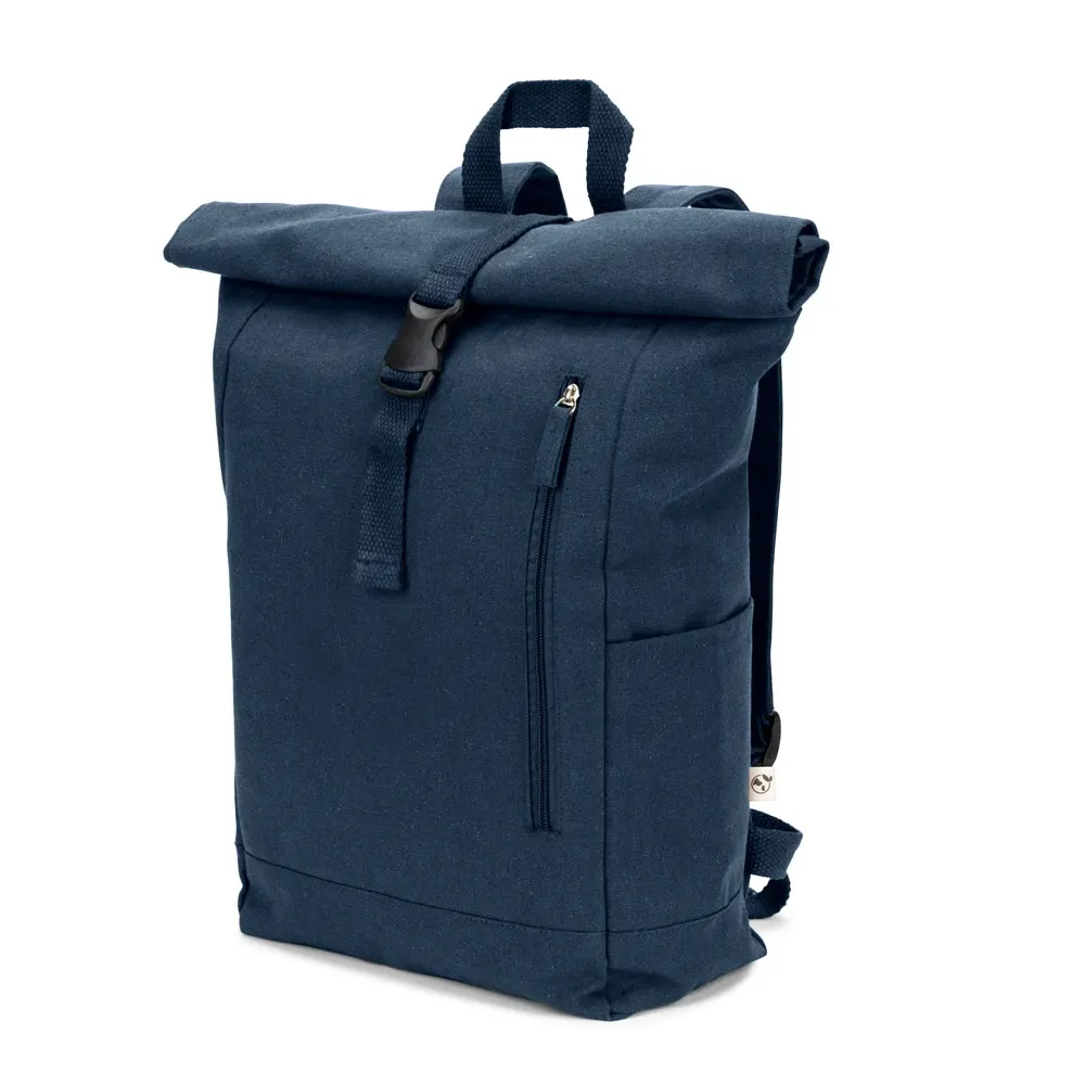 SAINT. Mochila enrollable de algodón reciclado y poliéster reciclado (380 g/m²)