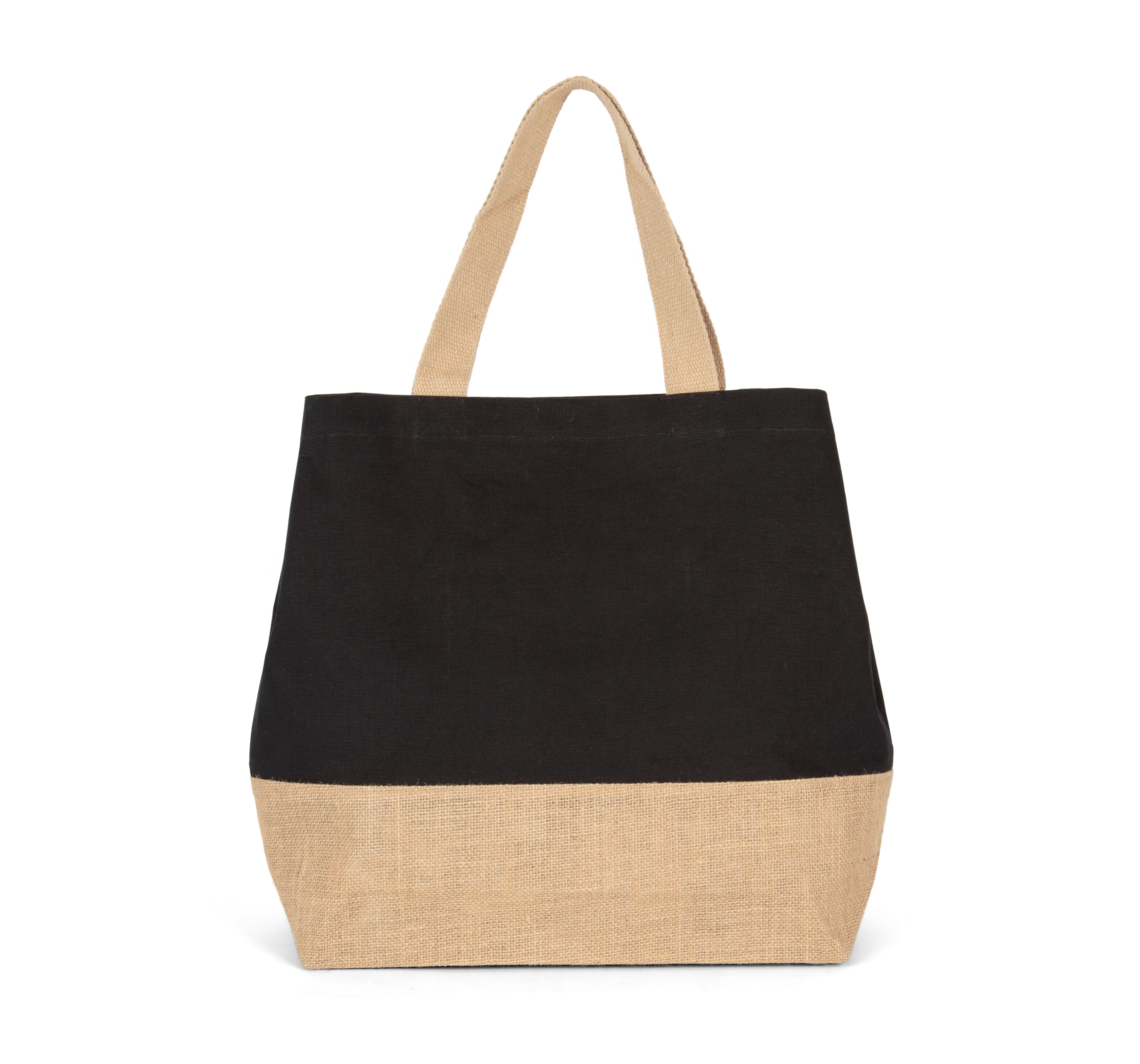 Bolsa shopper de yute & algodón canvas
