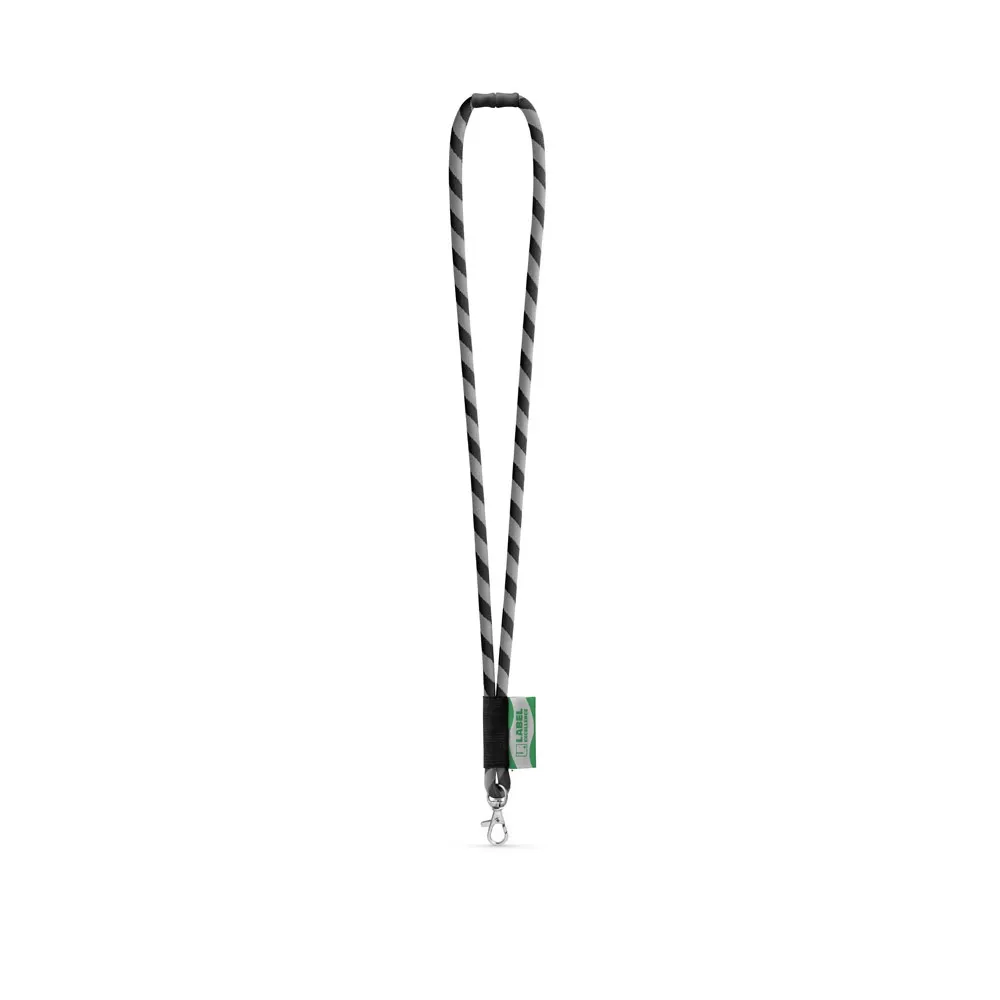 WISBECH. SET Lanyard TUBE Long (Ø 7 mm) con mosquetón de gatillo de 9 mm y cierre de seguridad de Ø 7 mm