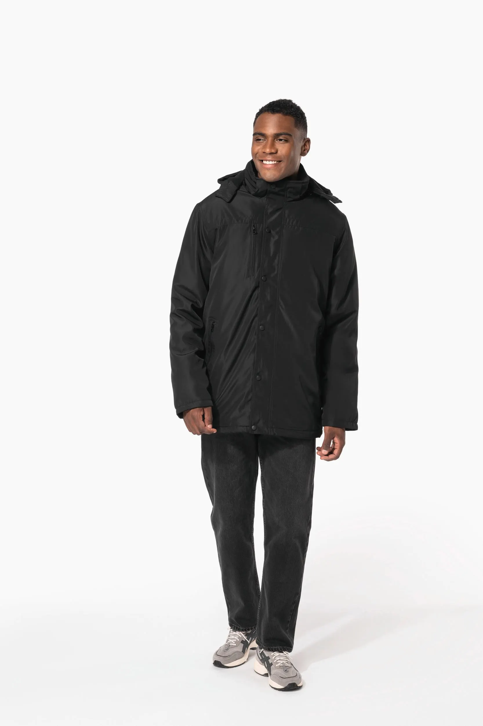 Parka con capucha extraíble