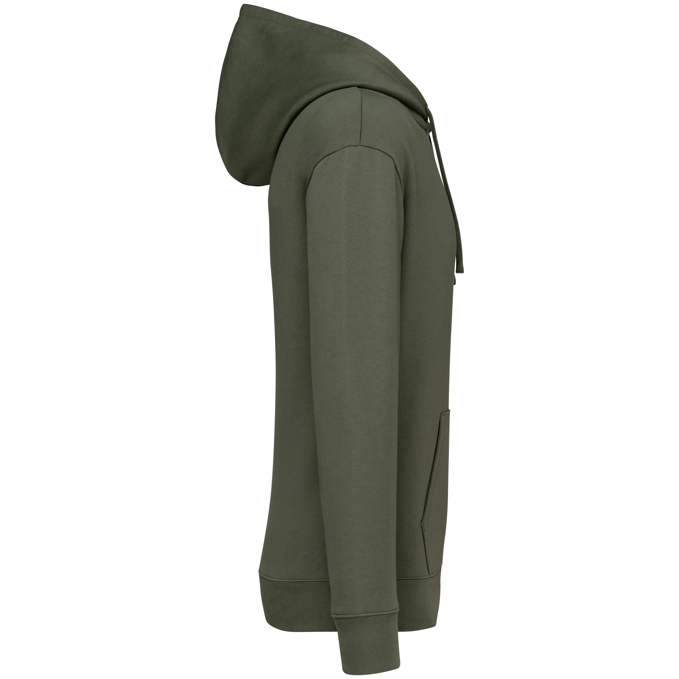Sudadera ecorresponsable con capucha y hombros caídos felpa perchada unisex