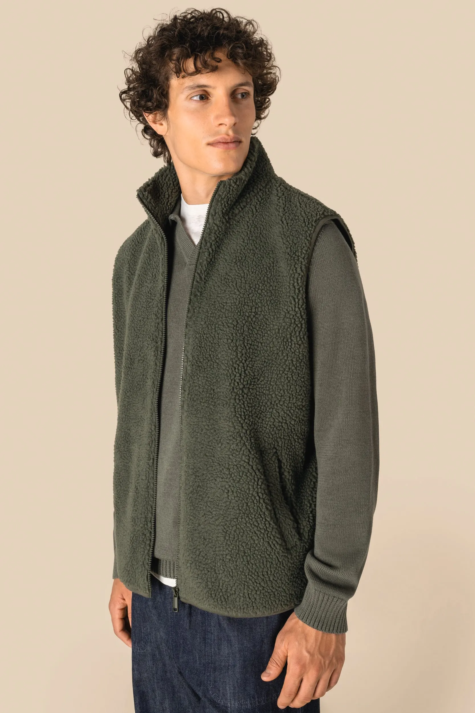 Chaleco de sherpa hombre<br/>