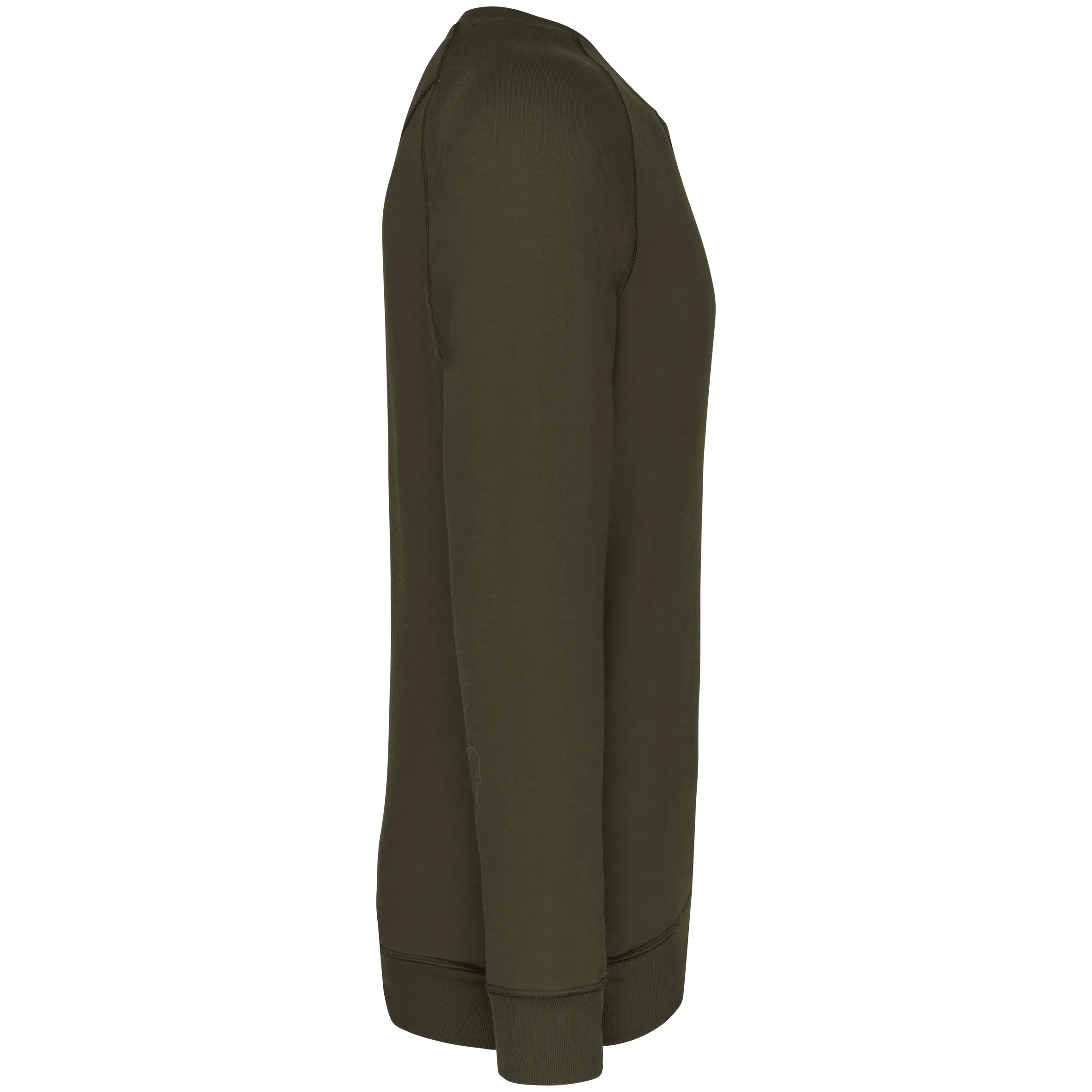 Sudadera algodón orgánico con cuello redondo y mangas raglán de hombre