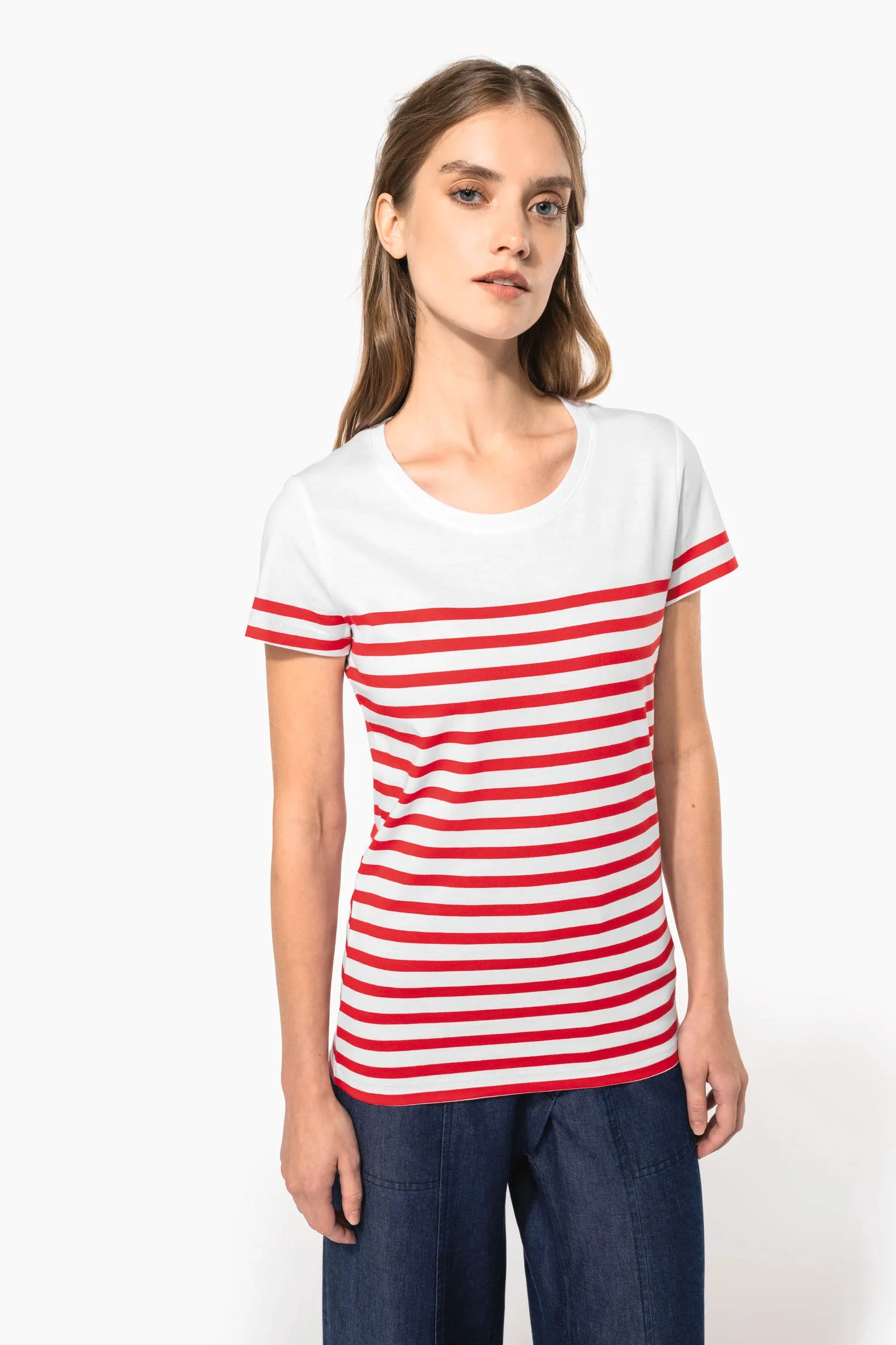 Camiseta marinera algodón orgánico mujer