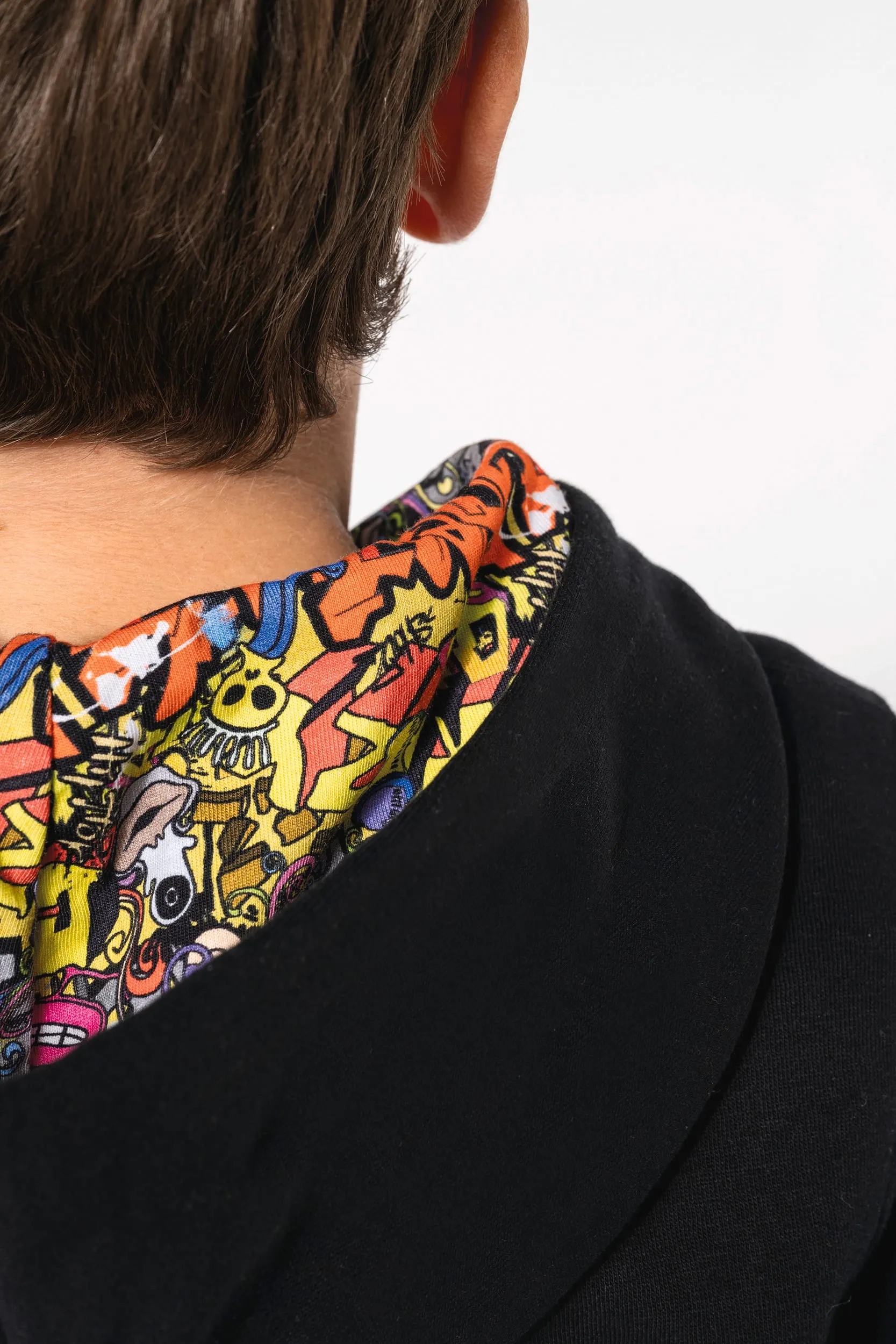 Sudadera con capucha de forro contrastado infantil