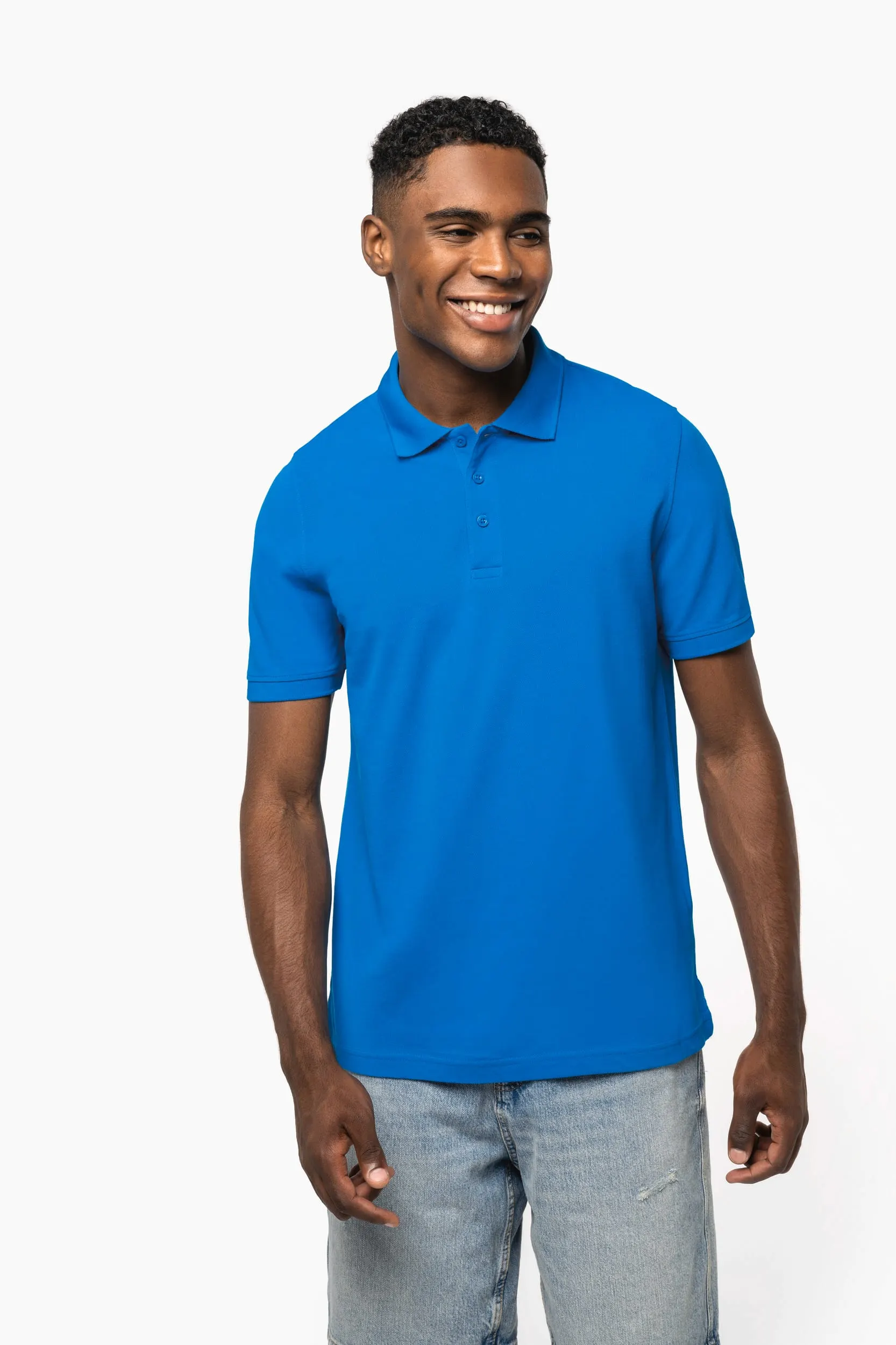 Polo punto piqué manga corta hombre