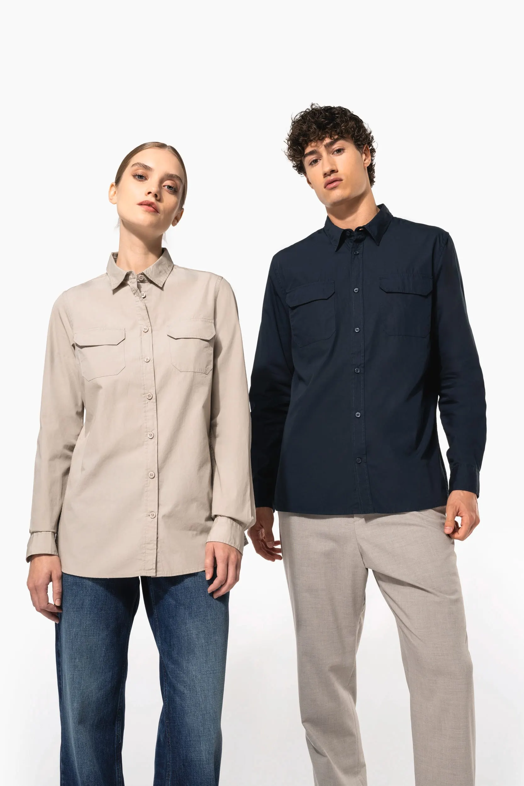 Camisa Safari manga larga mujer