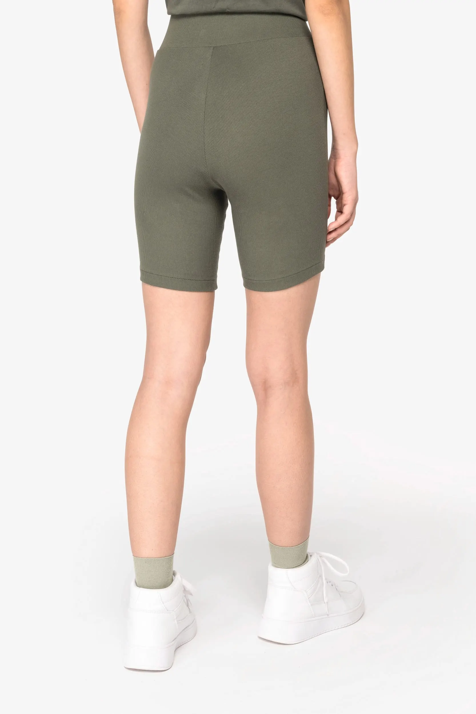 Short ecorresponsable de acanalado mujer