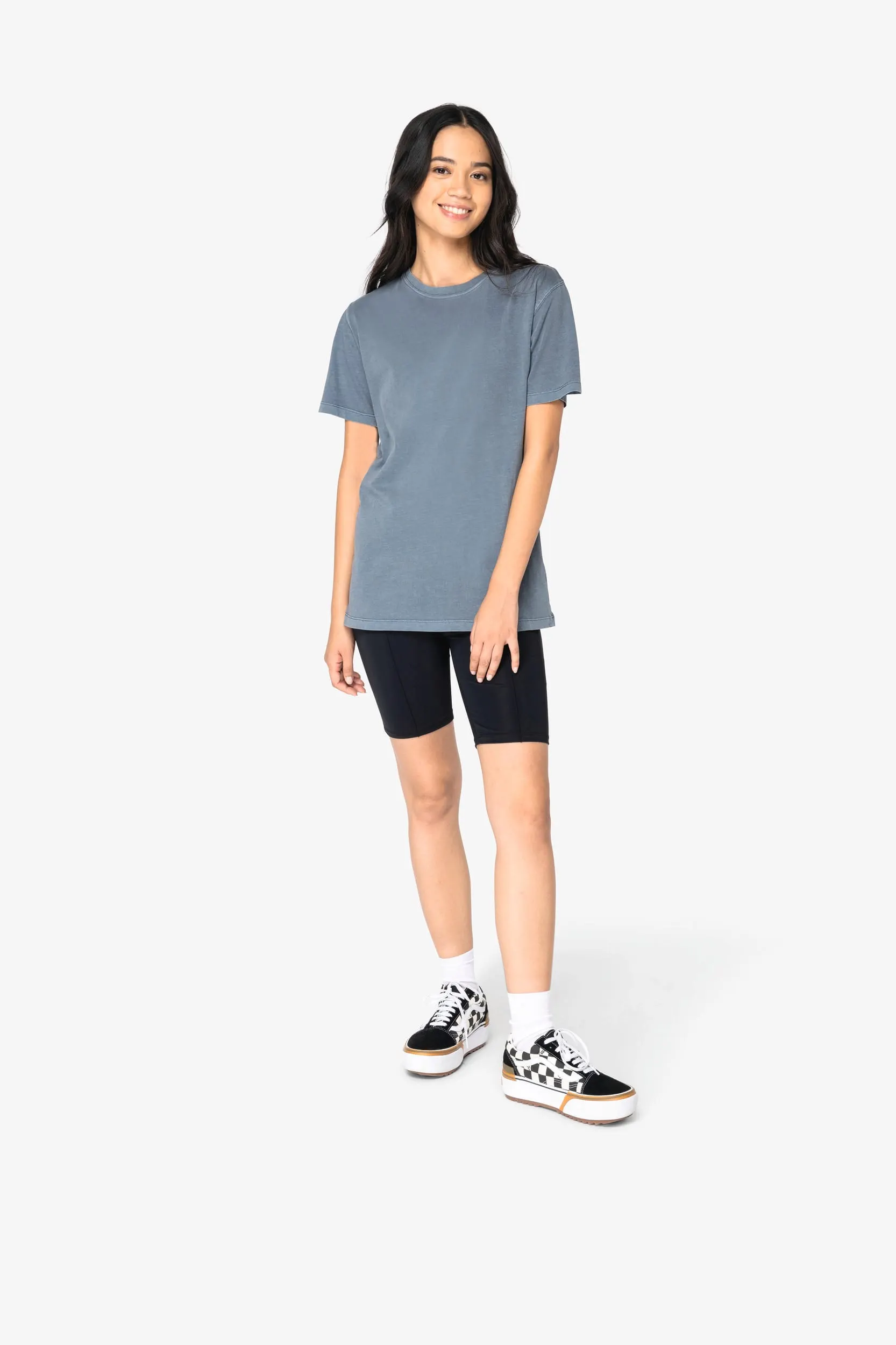 Camiseta ecorresponsable  efecto lavado mujer