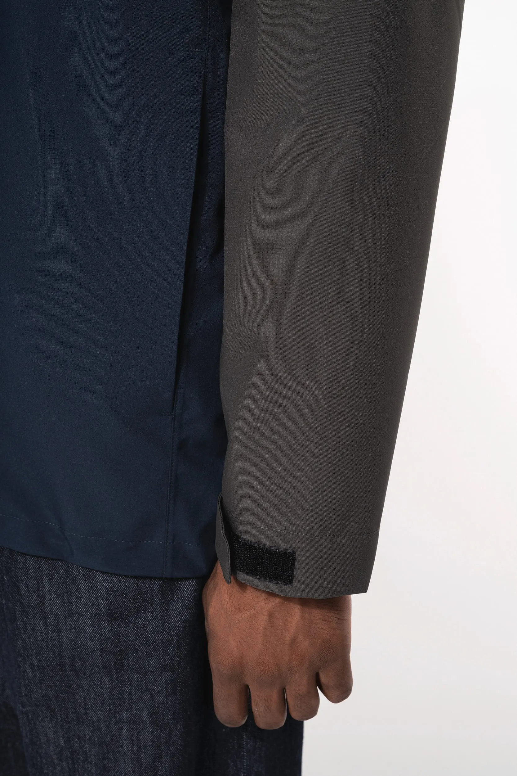 Parka 3 en 1 impermeable con capucha bicolor unisex