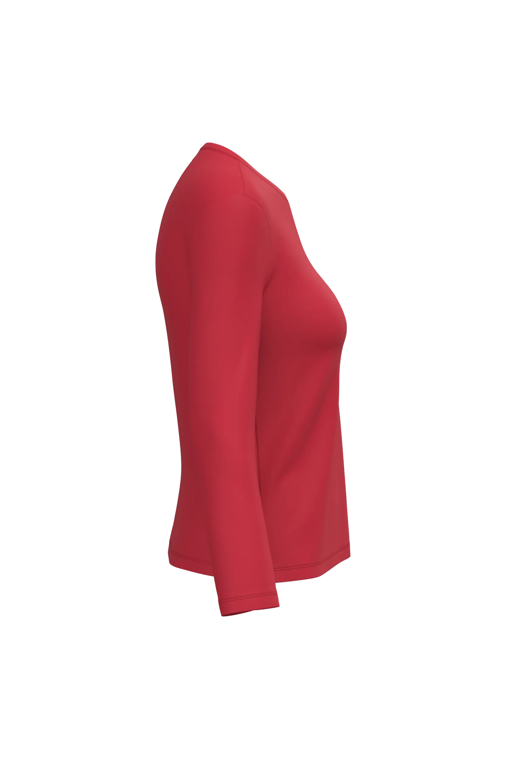 Camiseta manga larga y cuello redondo mujer