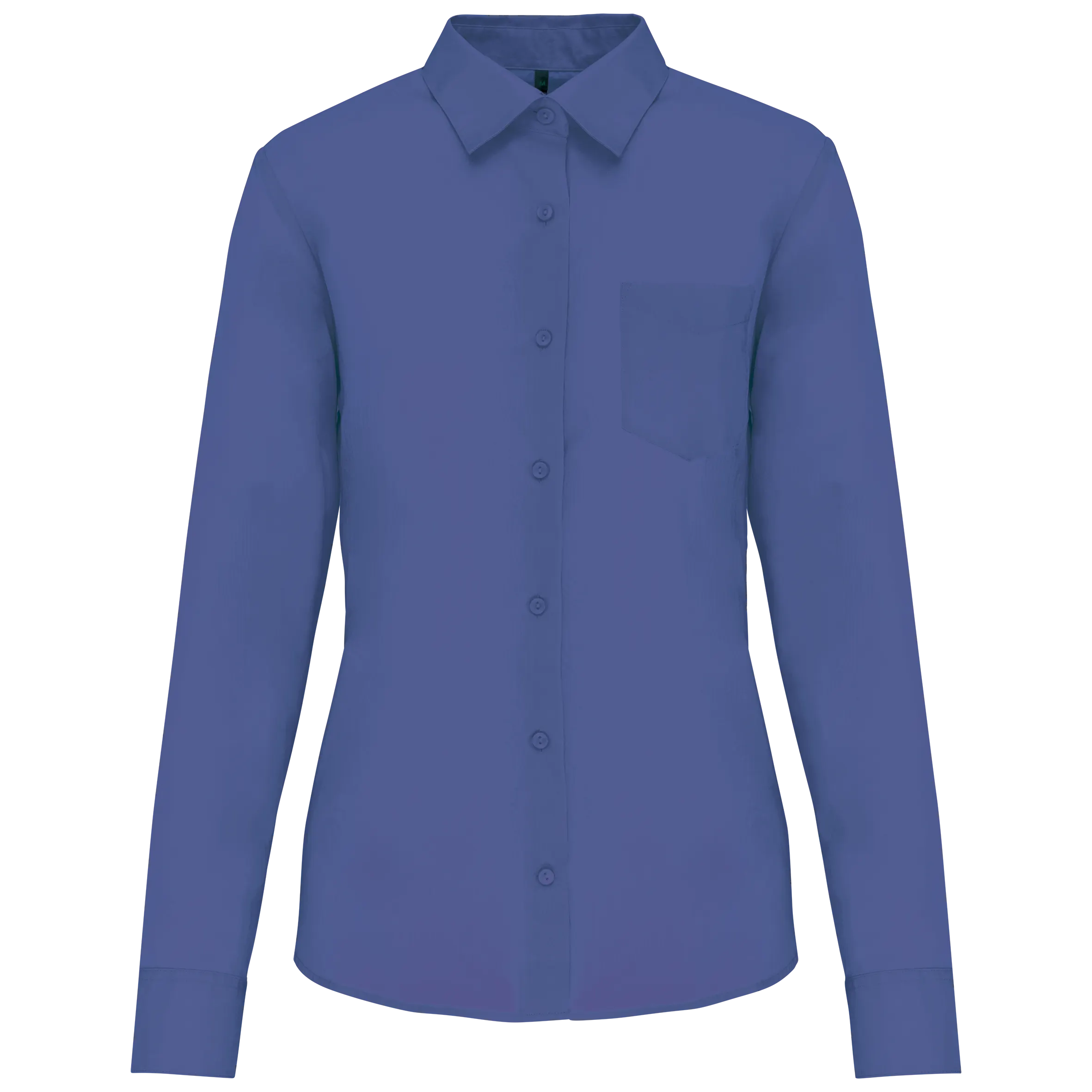 Camisa popelina de polialgodón manga larga mujer