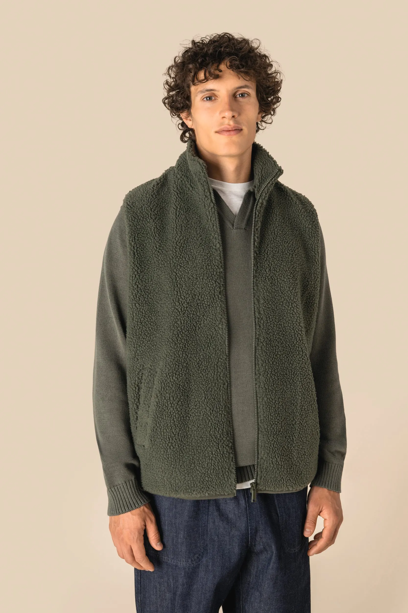 Chaleco de sherpa hombre<br/>