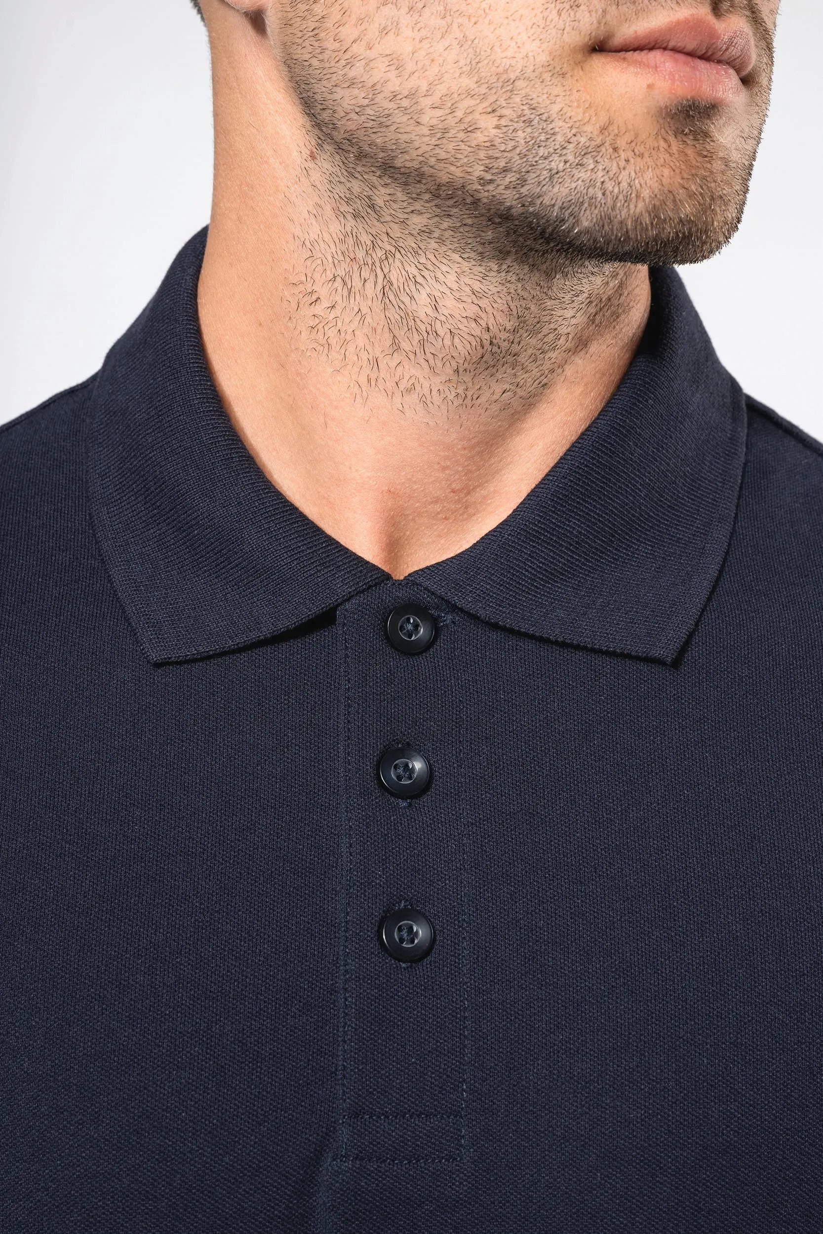 Polo de punto piqué manga corta bicolor hombre