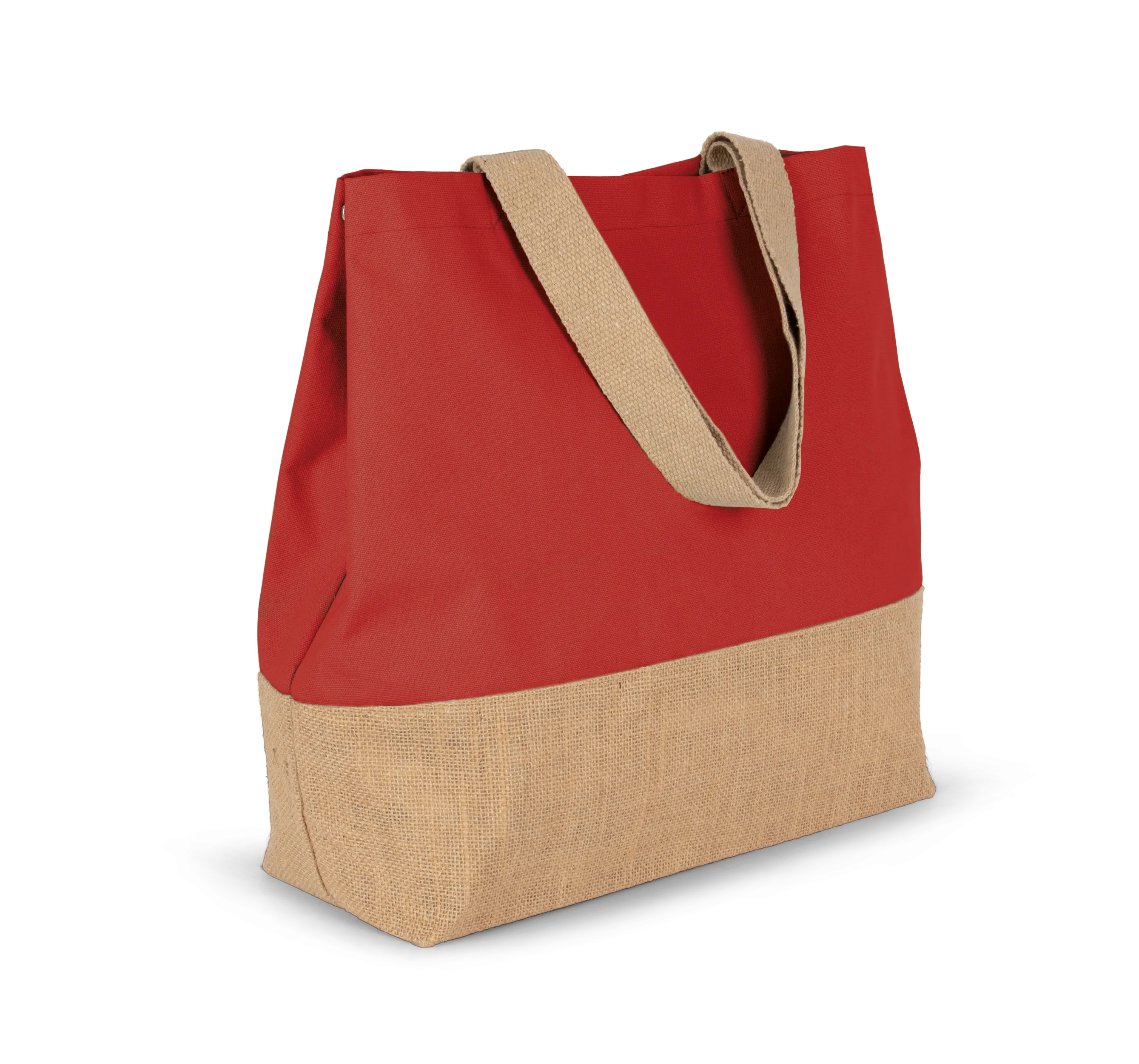 Bolsa shopper de yute & algodón canvas