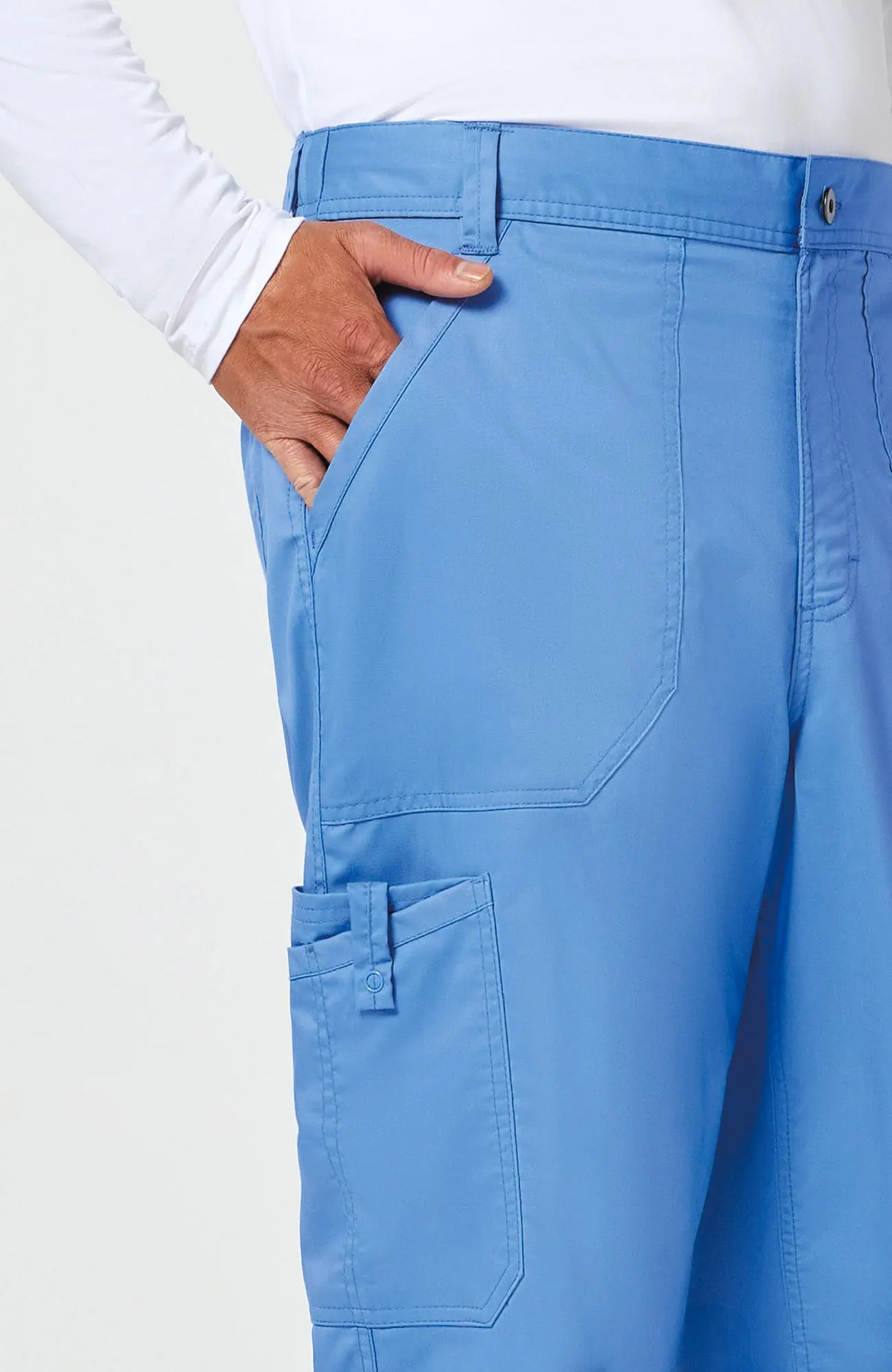 Pantalones tipo cargo con bragueta hombre
