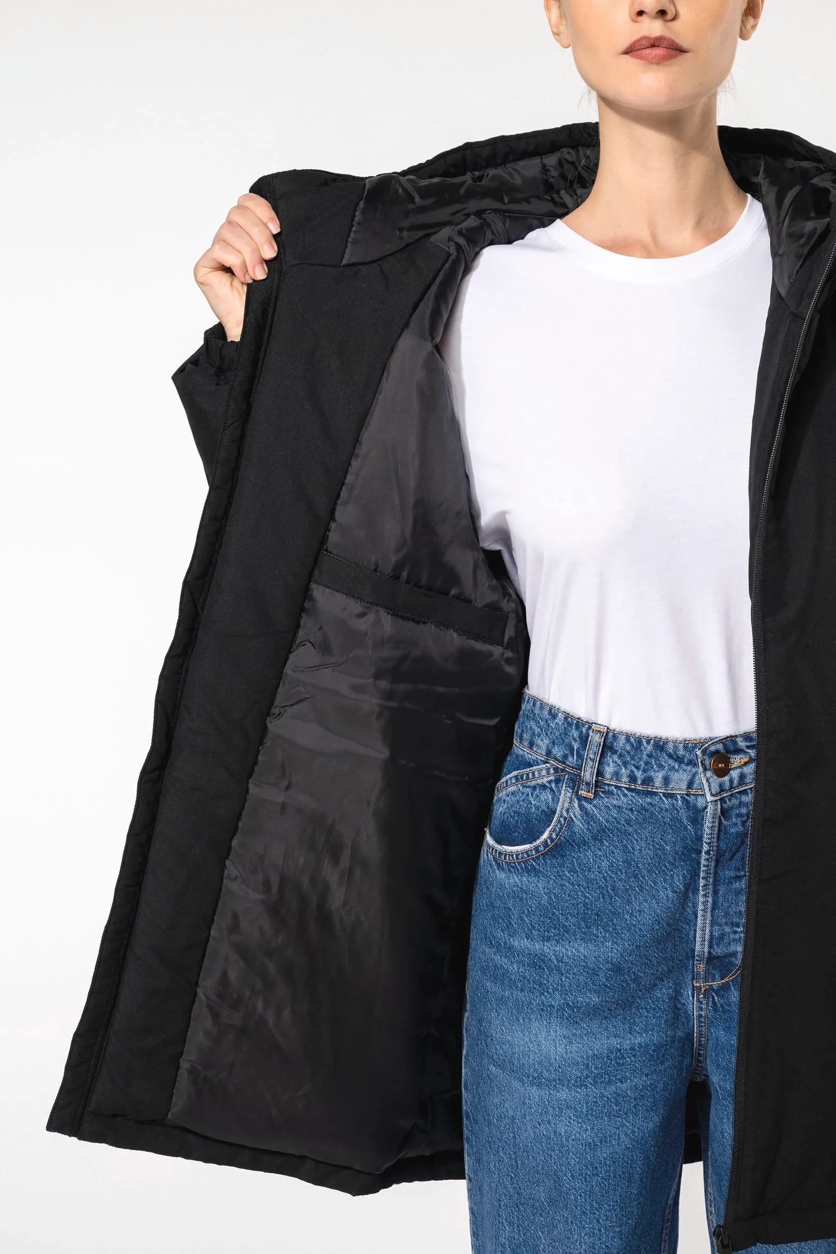 Parka con capucha reciclada unisex