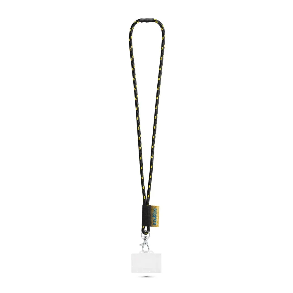 BRIDPORT. SET Cordón NAUTIC Largo (Ø 7 mm) con mosquetón de gatillo de 9 mm, cierre de seguridad de Ø 7 mm y porta credencial/tarjeta rígido de 91 x 68 mm