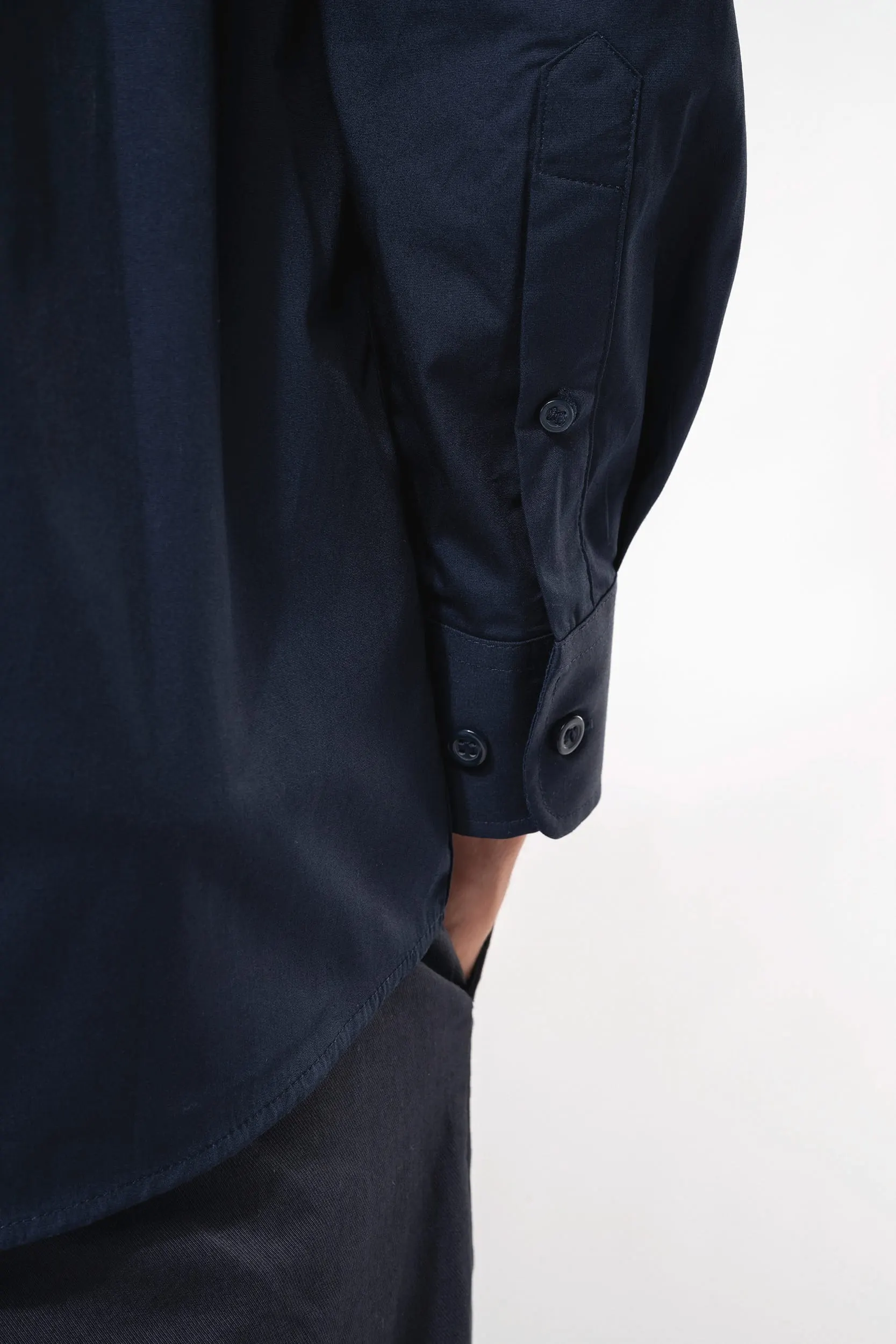 Camisa popelina manga larga hombre