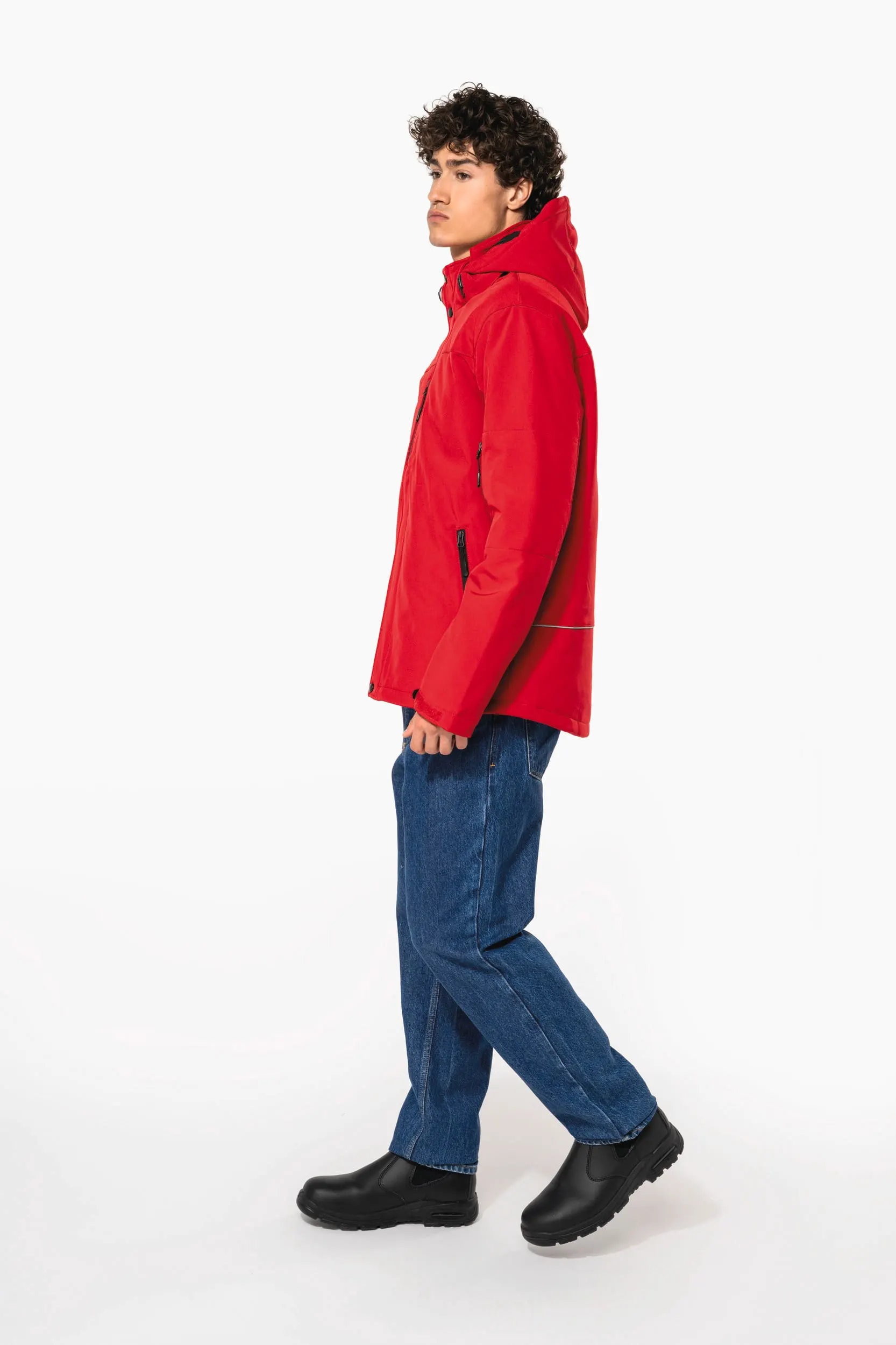 Parka softshell acolchada con capucha hombre