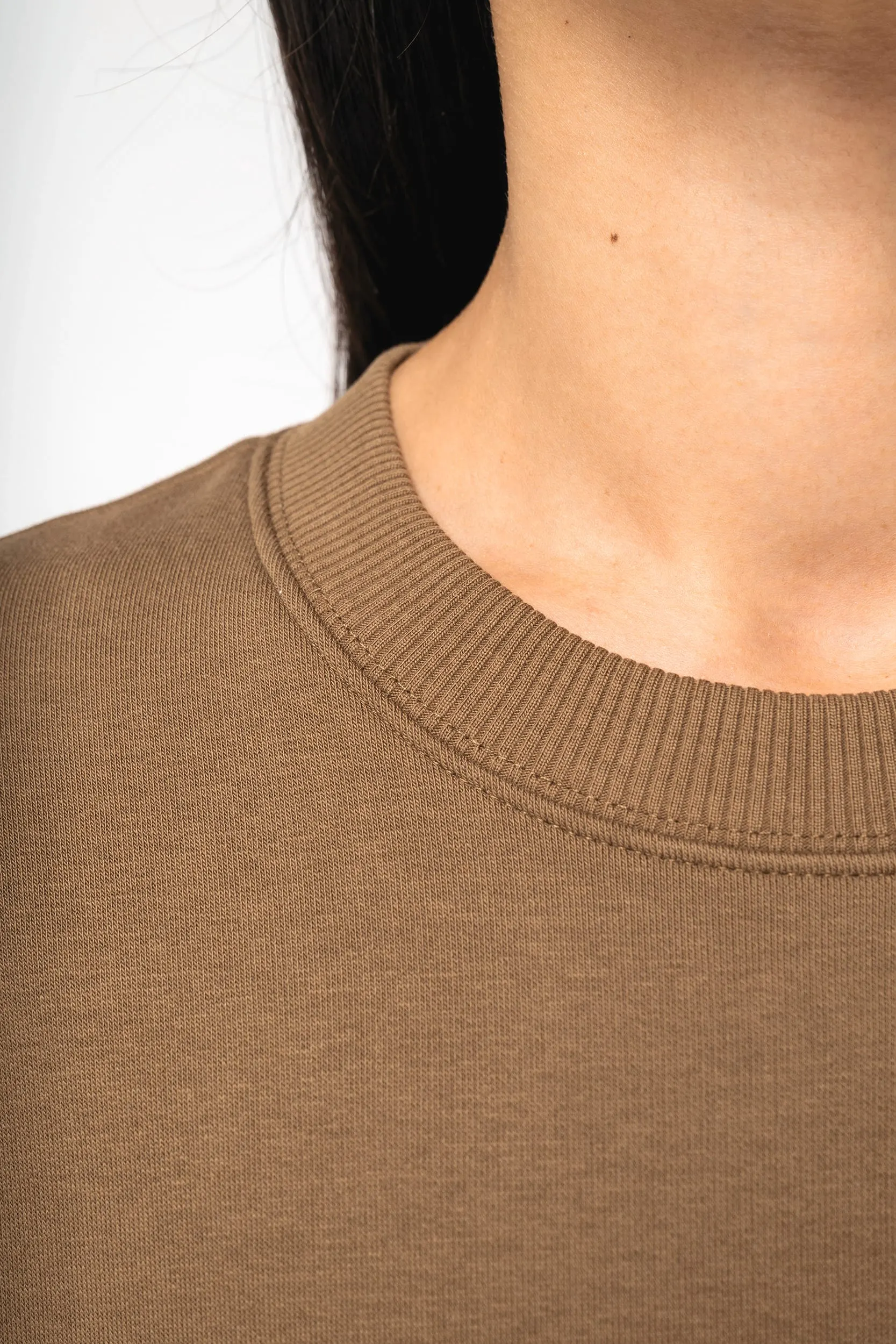 Sudadera ecorresponsable cuello redondo oversize unisex