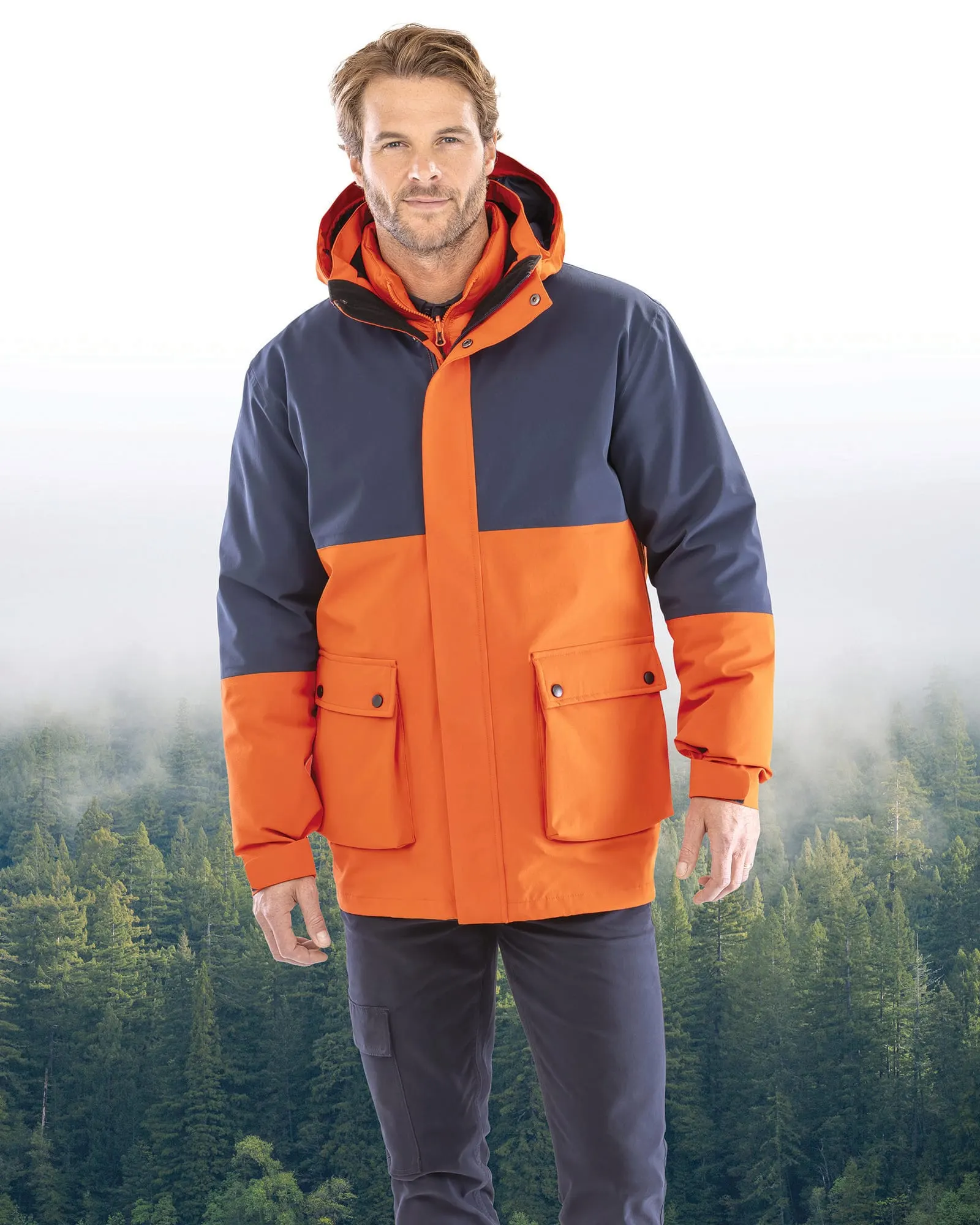 Chaqueta acolchada Ripstop reciclada 3 en 1