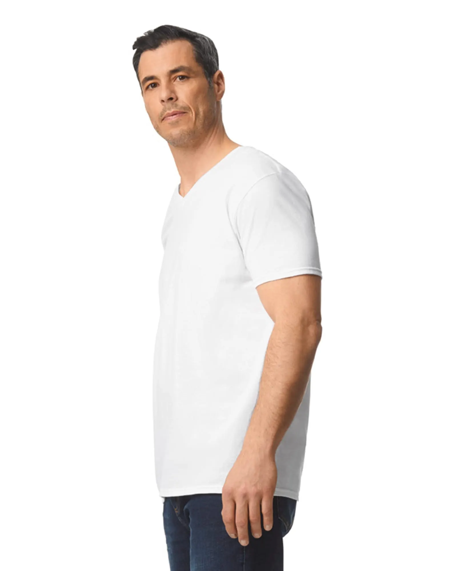 Camiseta SoftStyle cuello de pico hombre