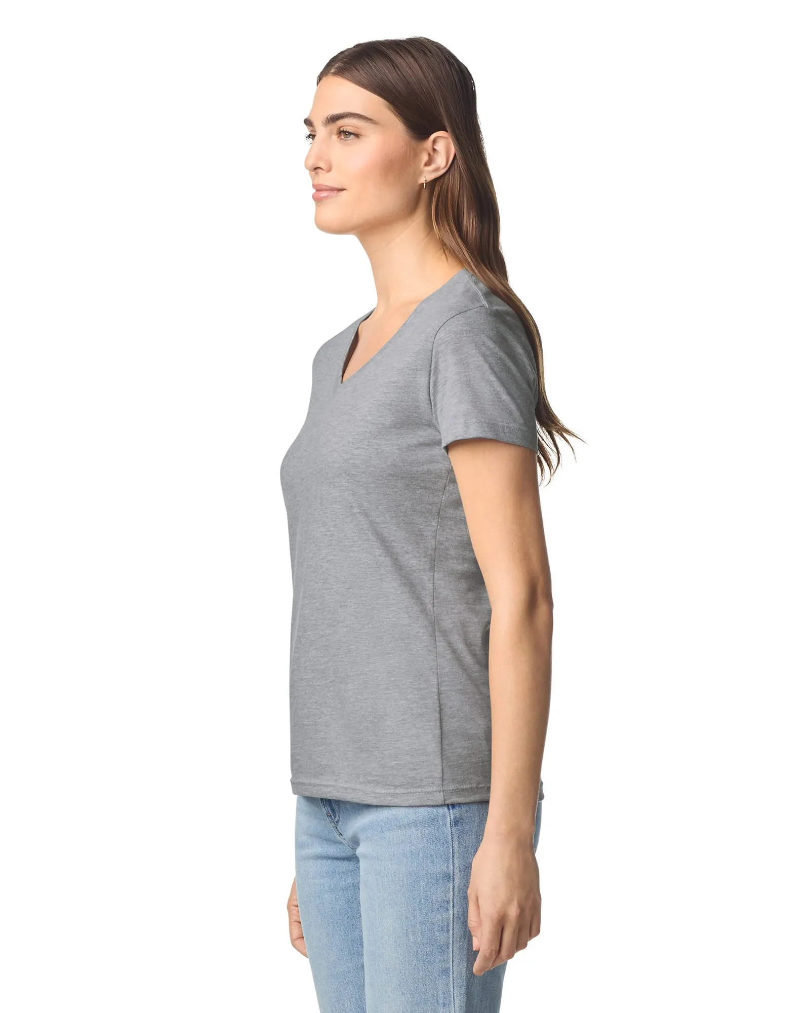 Camiseta SoftStyle cuello de pico mujer