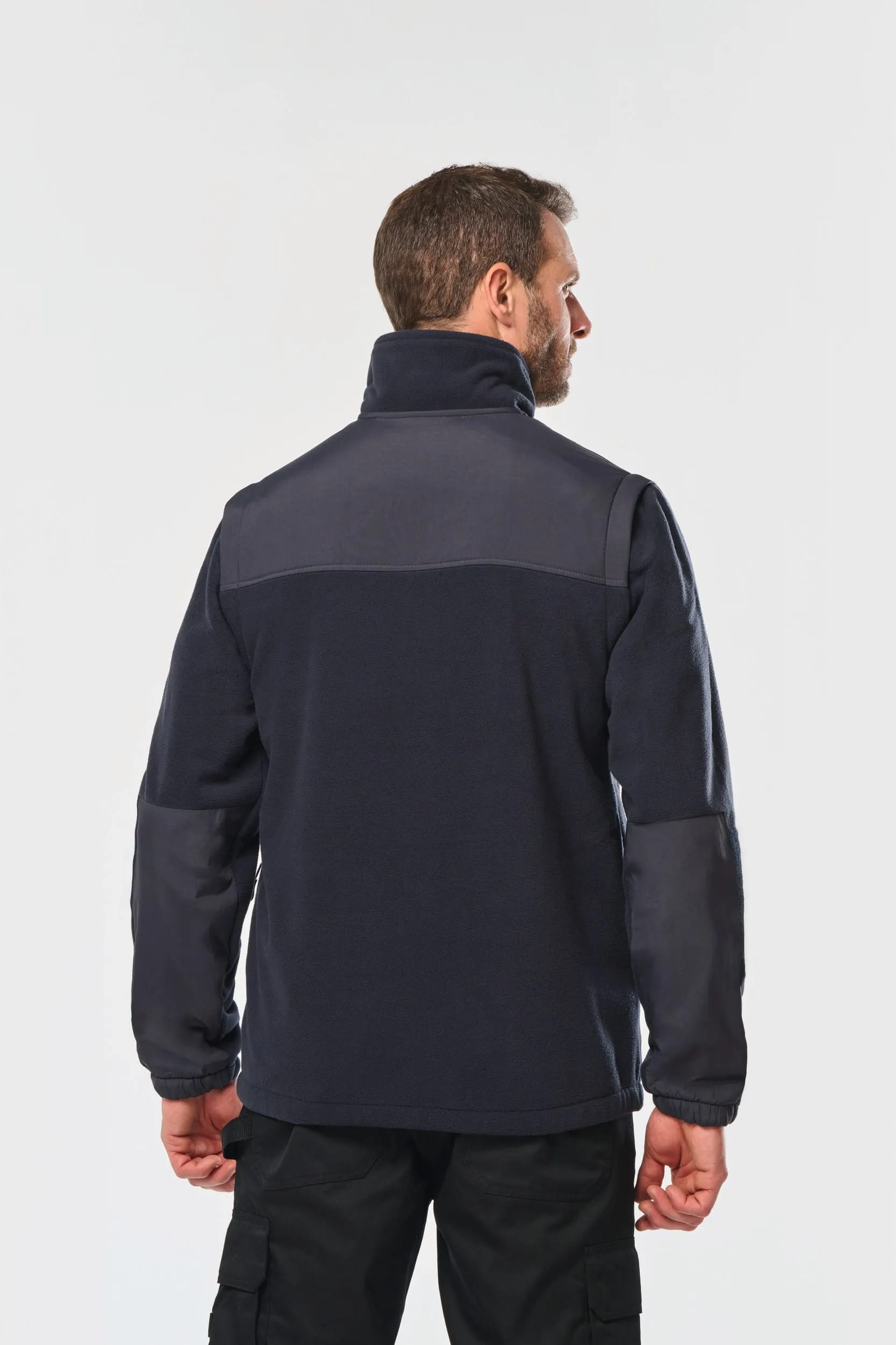 Chaqueta polar con mangas amovibles hombre